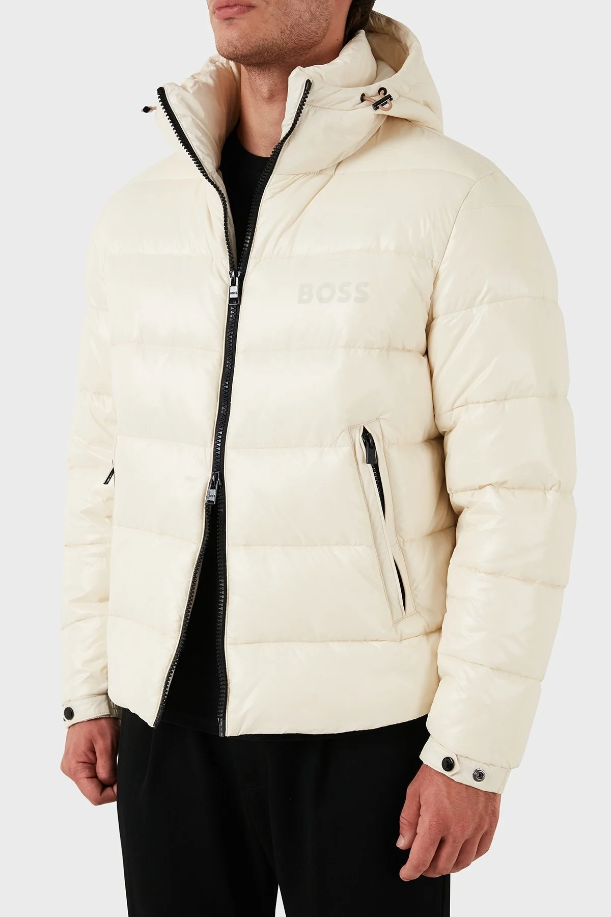 Boss Regular Fit Kapitoneli Şişme Erkek Mont 50520200 131 EKRU - 4