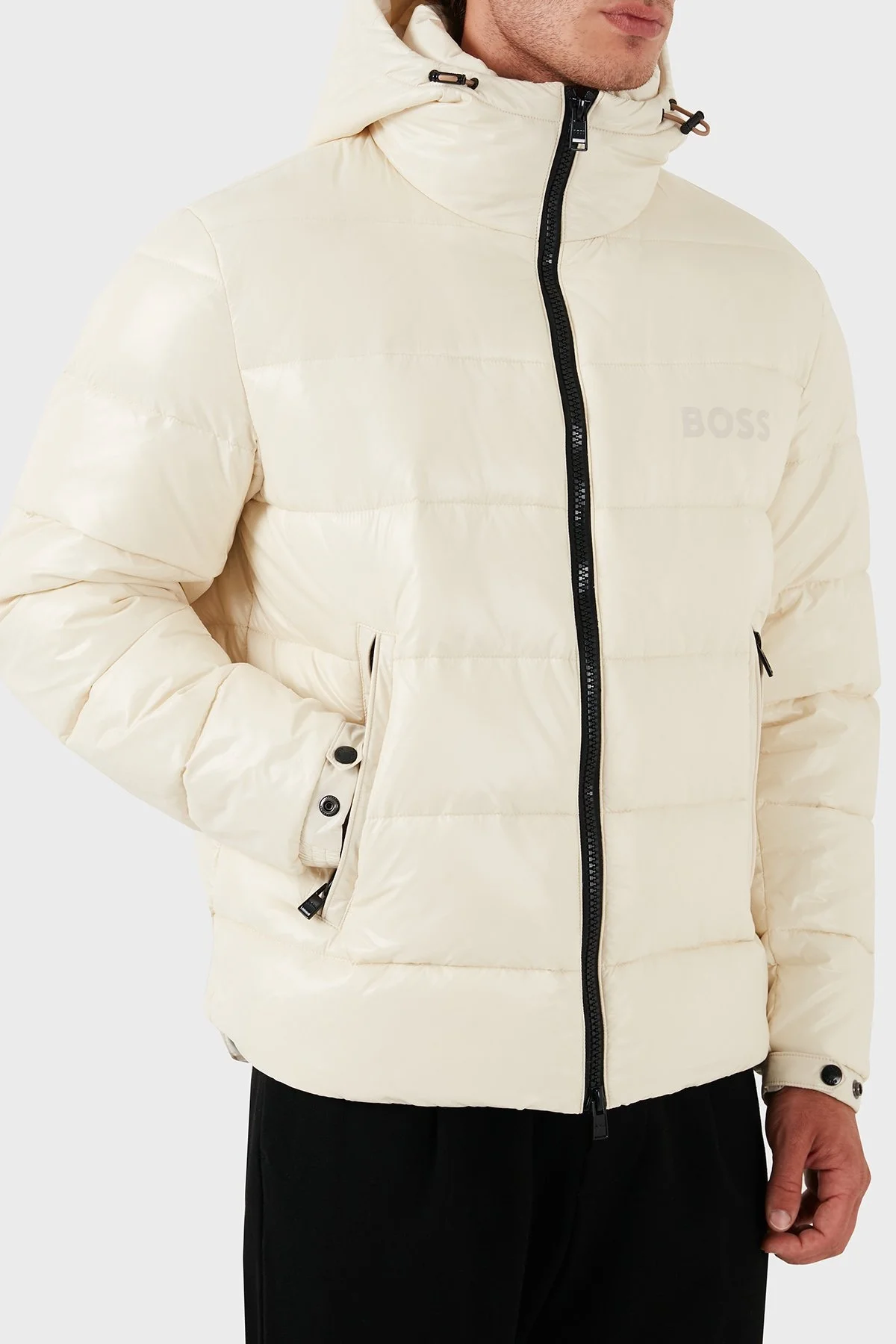 Boss Regular Fit Kapitoneli Şişme Erkek Mont 50520200 131 EKRU - 5