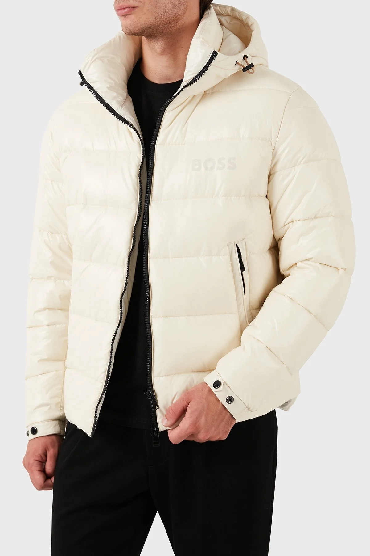 Boss Regular Fit Kapitoneli Şişme Erkek Mont 50520200 131 EKRU - 7