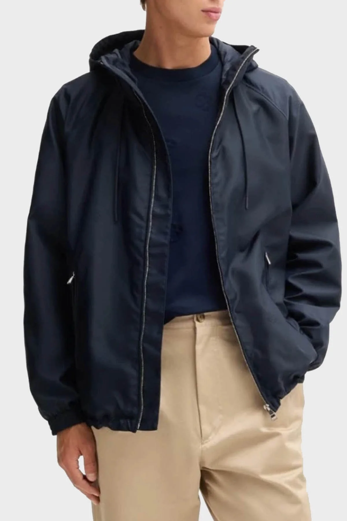 Boss Regular Fit Kapüşonlu Erkek Ceket 50535482 404 LACİVERT - 1