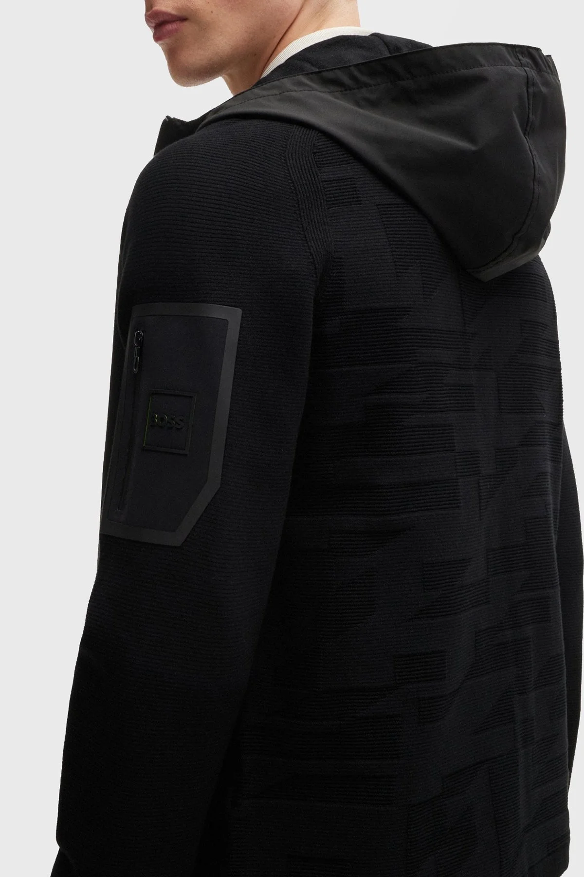 Boss Regular Fit Kapüşonlu Erkek Mont 50517091 001 SİYAH - 5