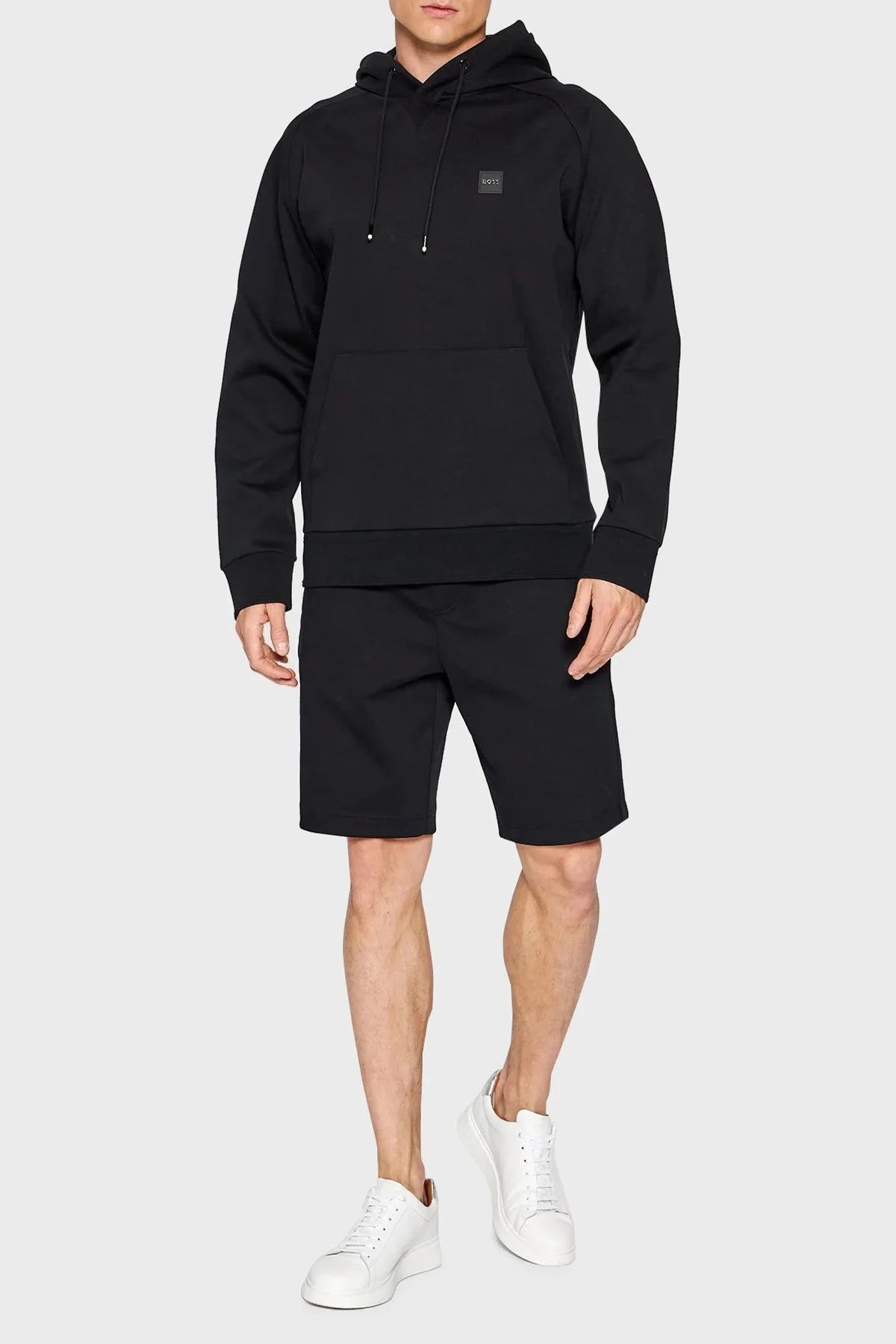 Boss Regular Fit Kapüşonlu Kanguru Cepli Pamuklu Erkek Sweat 50468984 001 SİYAH - 2