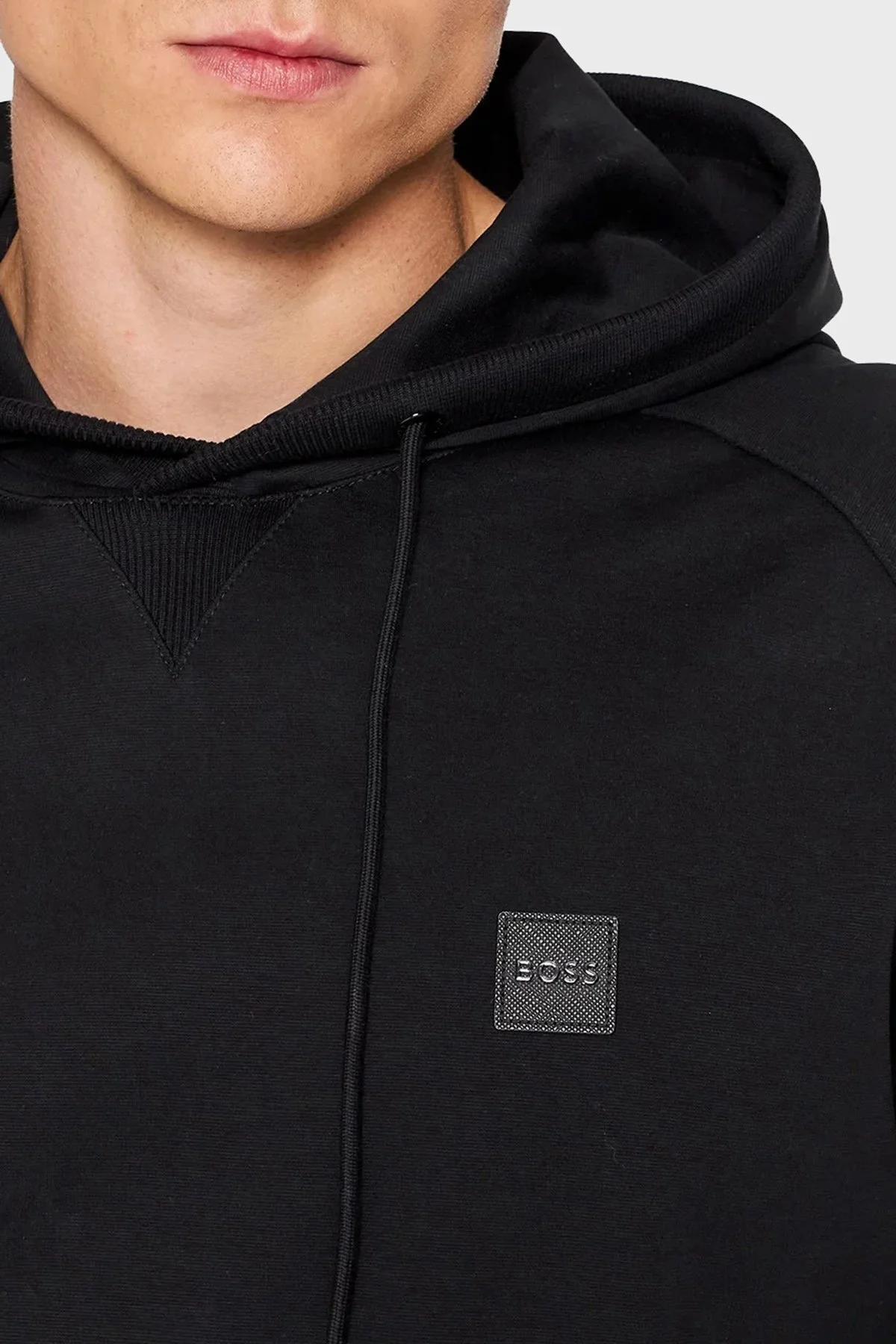 Boss Regular Fit Kapüşonlu Kanguru Cepli Pamuklu Erkek Sweat 50468984 001 SİYAH - 4