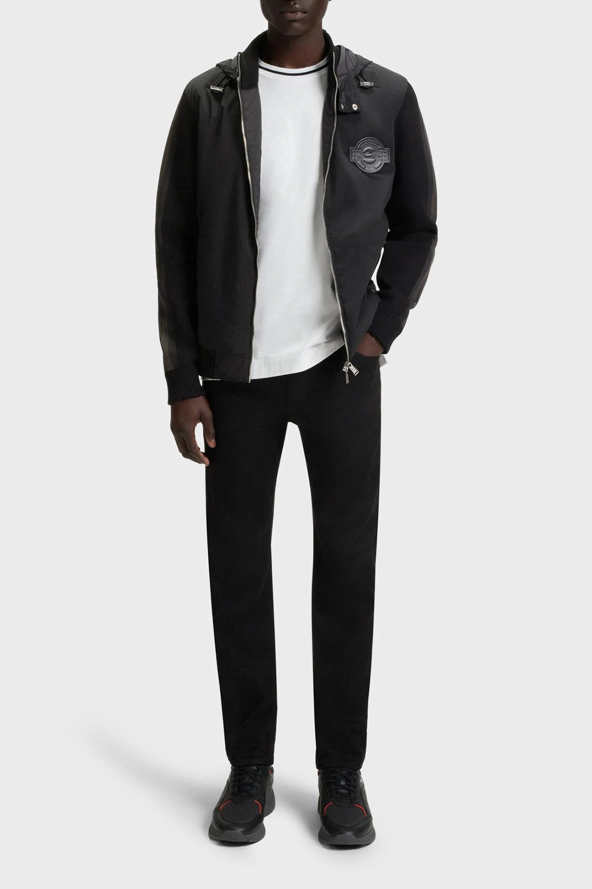 Boss Regular Fit Kapüşonlu Yaka Logolu Cepli Erkek Ceket 50543137 001 SİYAH - 2