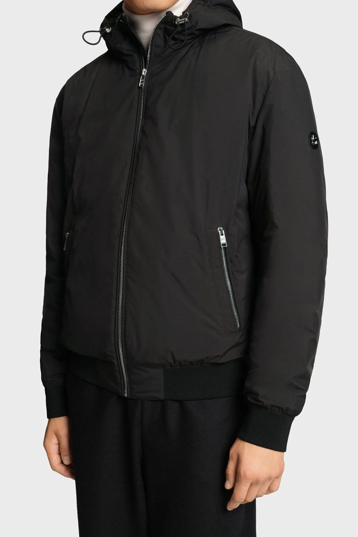 Boss Regular Fit Kapüşonlu Yaka Su İtici Erkek Mont 50547425 001 SİYAH - 4