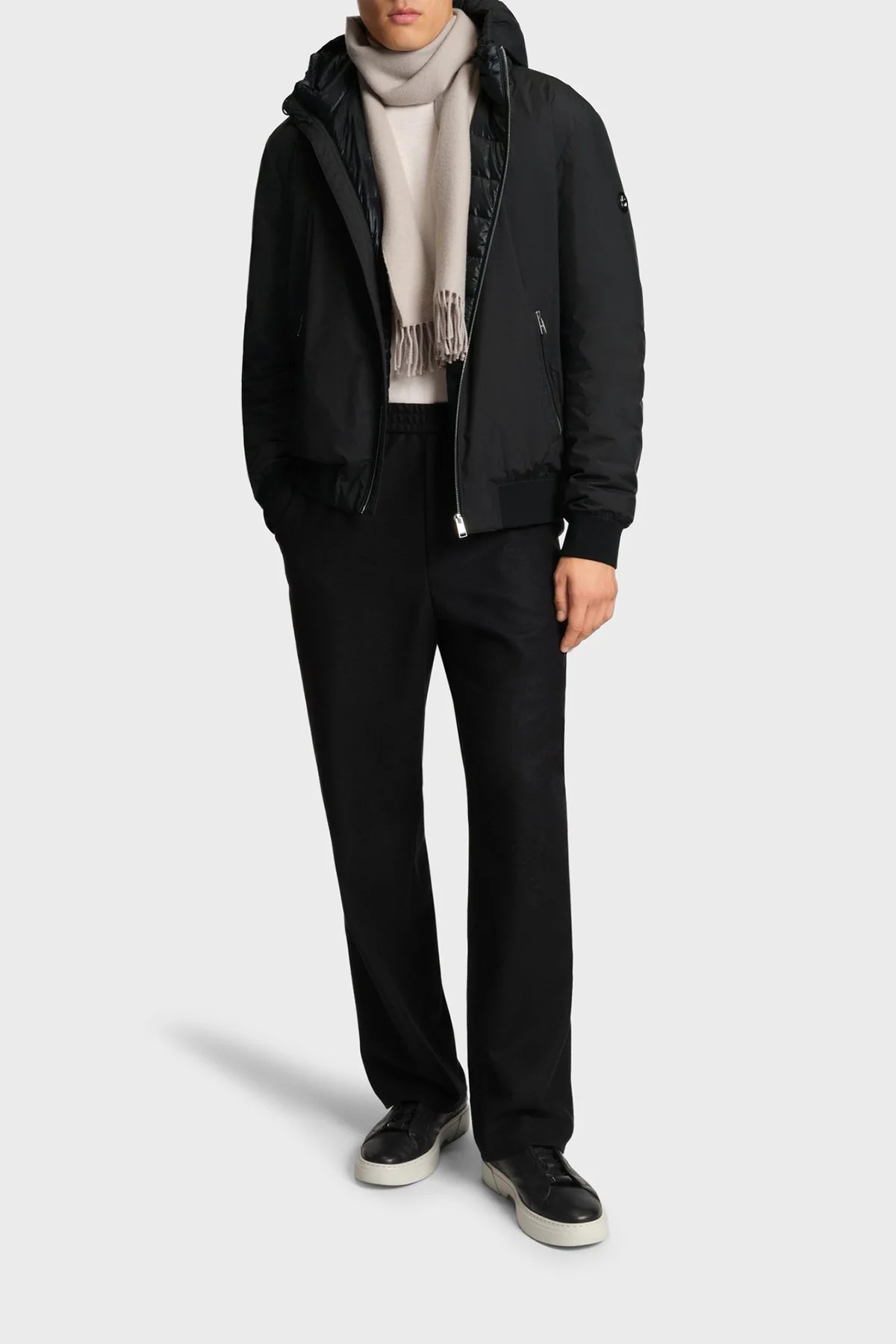 Boss Regular Fit Kapüşonlu Yaka Su İtici Erkek Mont 50547425 001 SİYAH - 2
