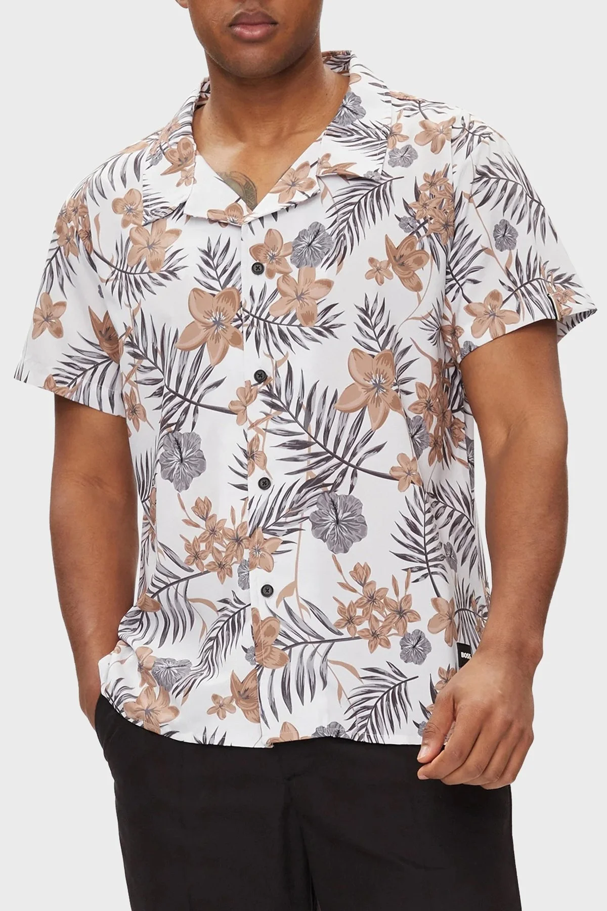 Boss Regular Fit Kısa Kollu Erkek Gömlek 50508958 100 BEYAZ - 6