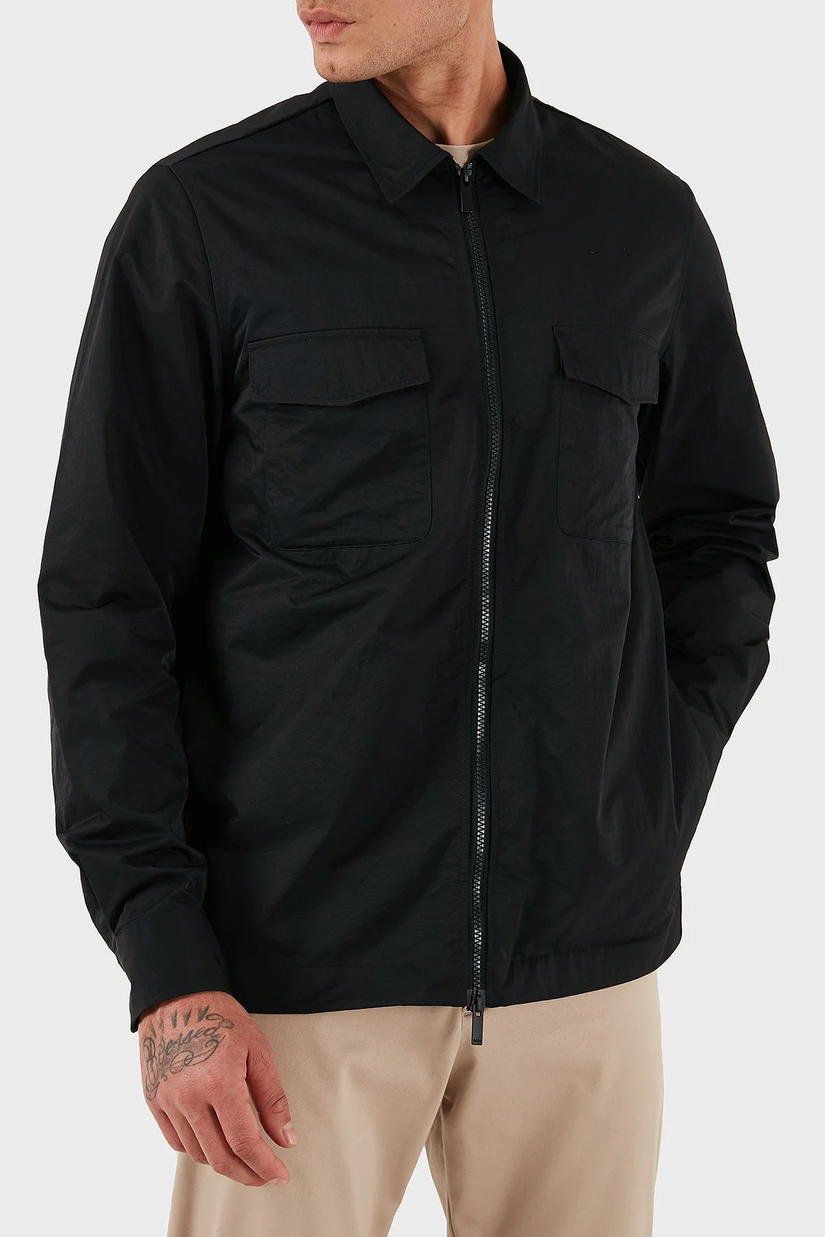 Boss Regular Fit Klasik Yaka Cep Detaylı Fermuarlı Erkek Gömlek 50545896 001 SİYAH - 5