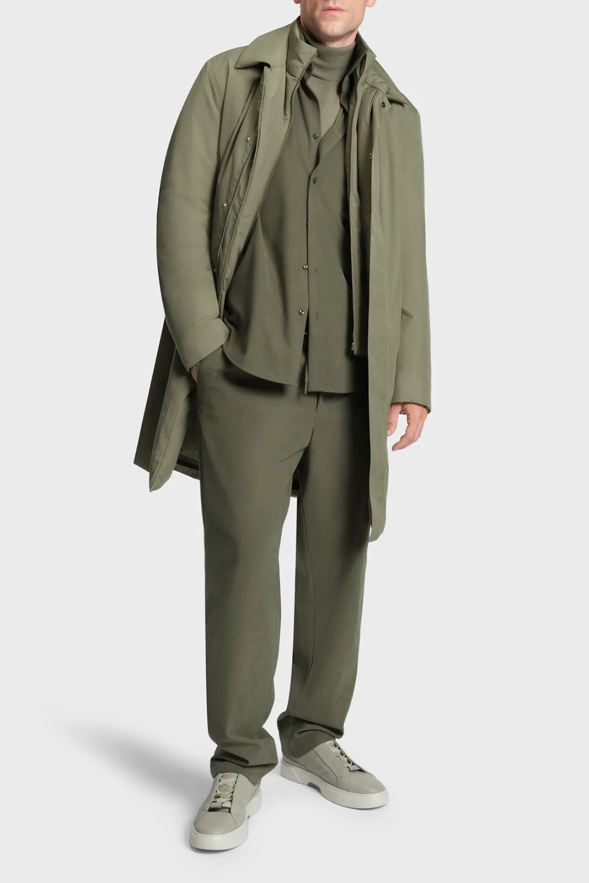 Boss Regular Fit Klasik Yaka Uzun Kollu Kadife Erkek Gömlek 50550679 245 HAKİ - 2