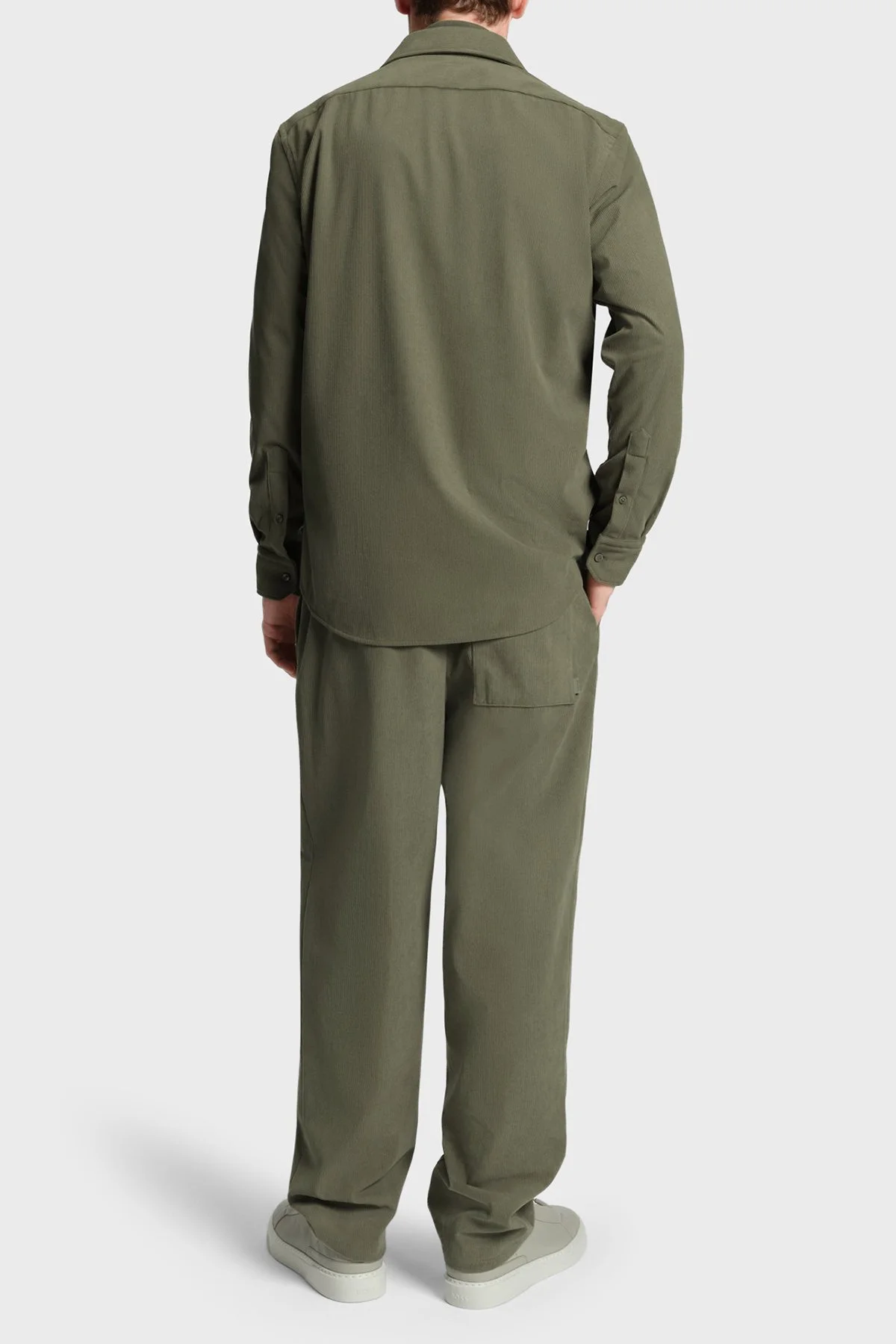 Boss Regular Fit Klasik Yaka Uzun Kollu Kadife Erkek Gömlek 50550679 245 HAKİ - 3