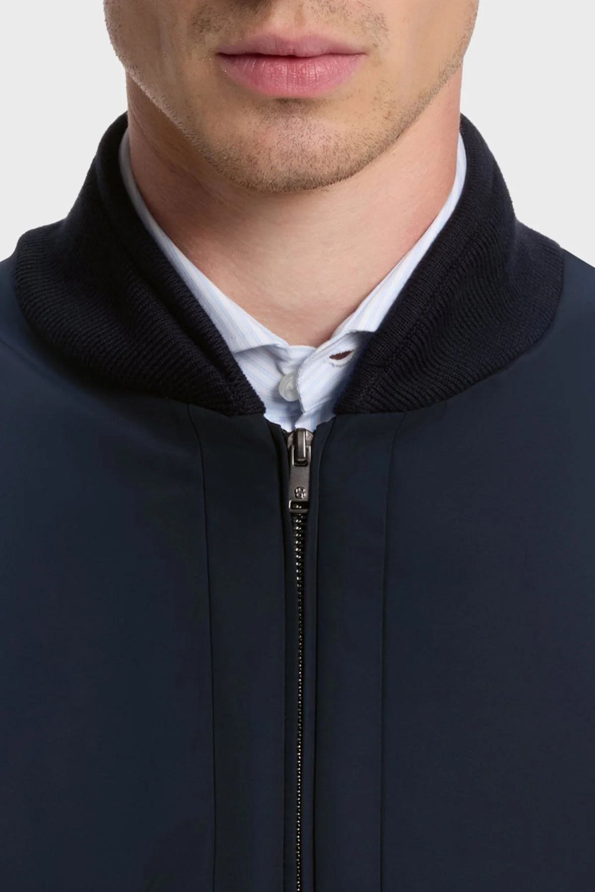 Boss Regular Fit Kolej Yaka Fermuarlı Erkek Hırka 50565508 404 Lacivert - 4