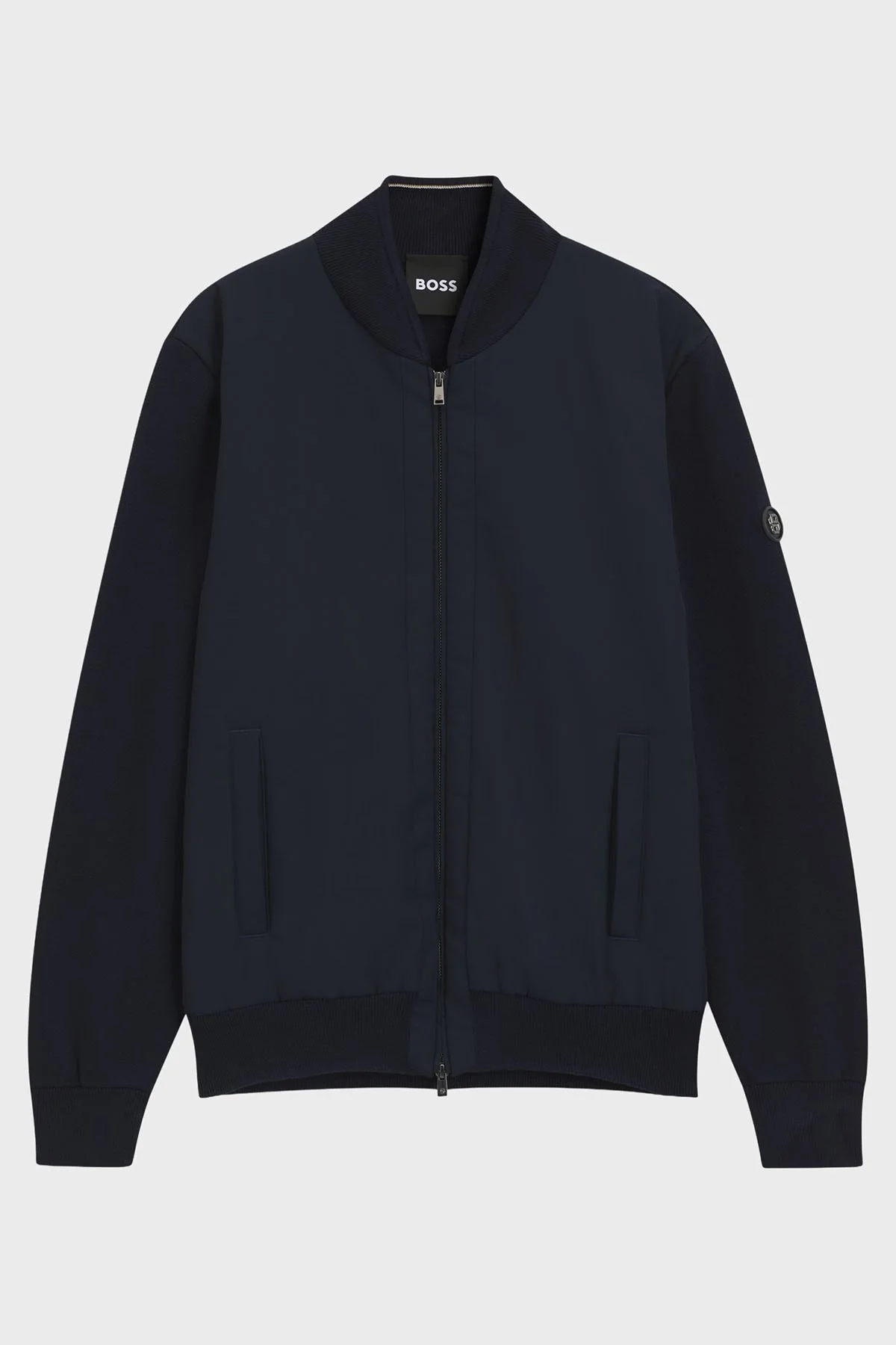 Boss Regular Fit Kolej Yaka Fermuarlı Erkek Hırka 50565508 404 Lacivert - 5