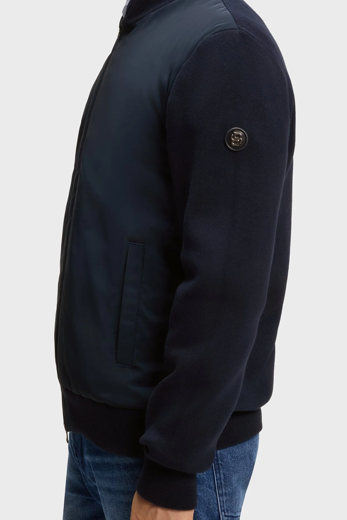 Boss Regular Fit Kolej Yaka Fermuarlı Erkek Hırka 50565508 404 Lacivert - 6