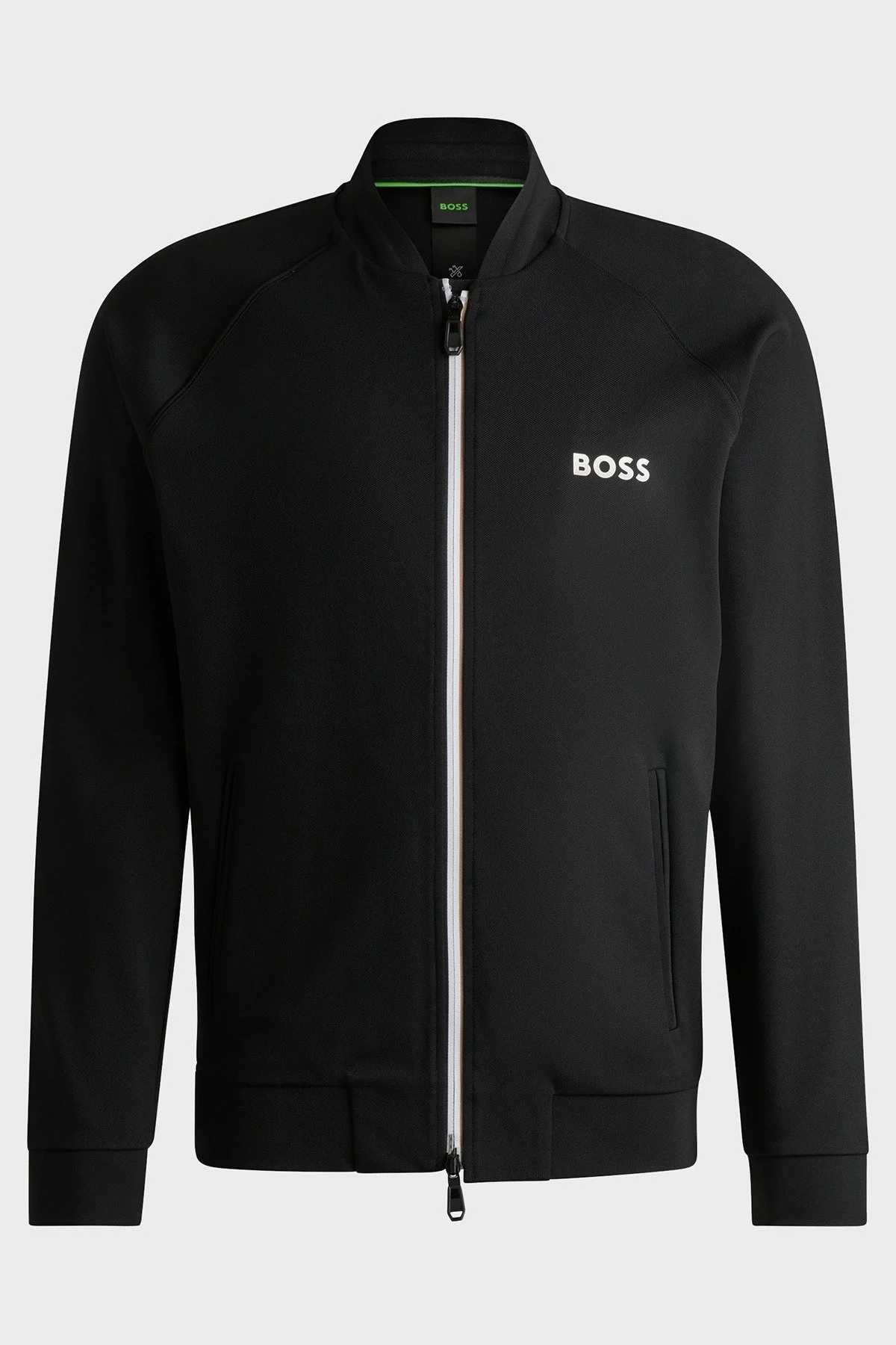 Boss Regular Fit Kolej Yaka Fermuarlı Logolu Erkek Sweat 50530732 001 SİYAH - 5