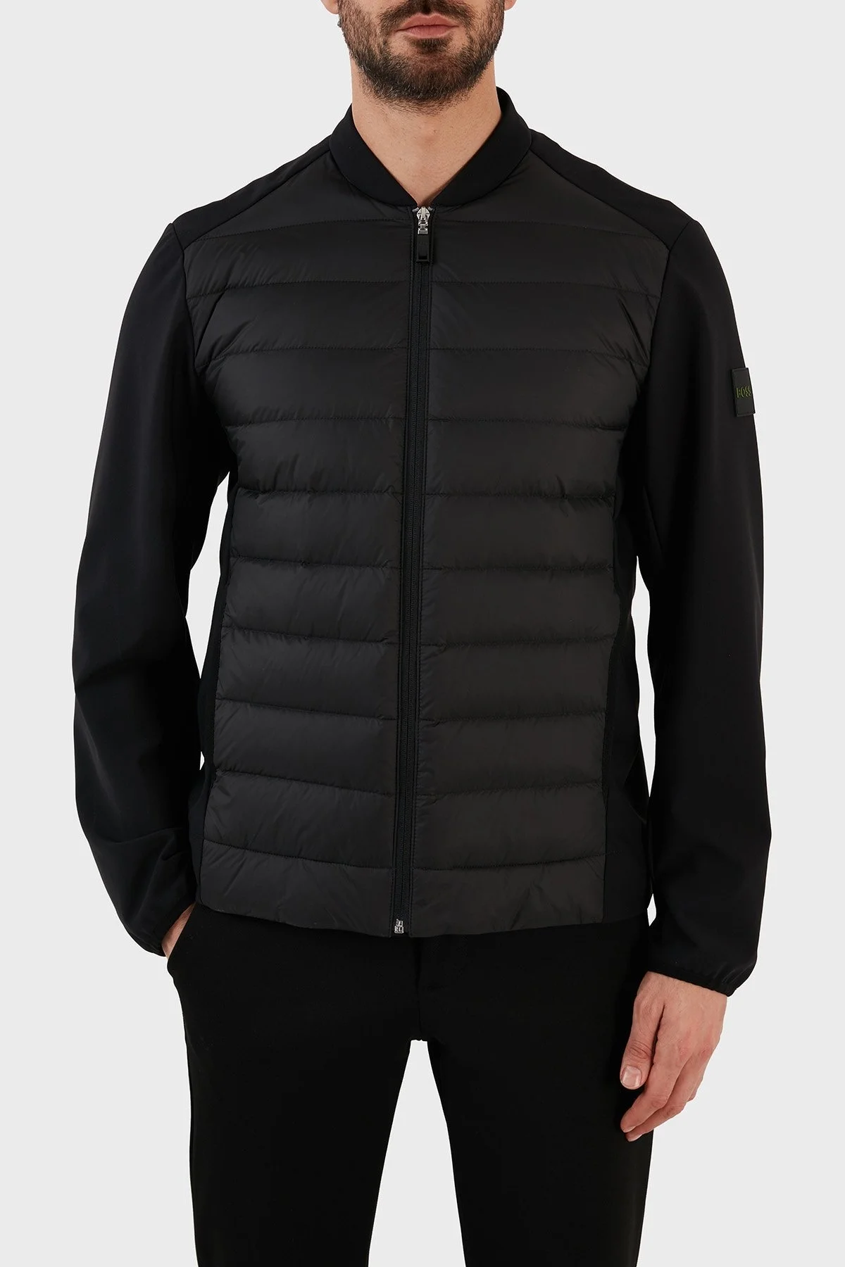 Boss Regular Fit Kuş Tüyü Dolgulu Kolej Yaka Erkek Mont 50491904 001 SİYAH - 1