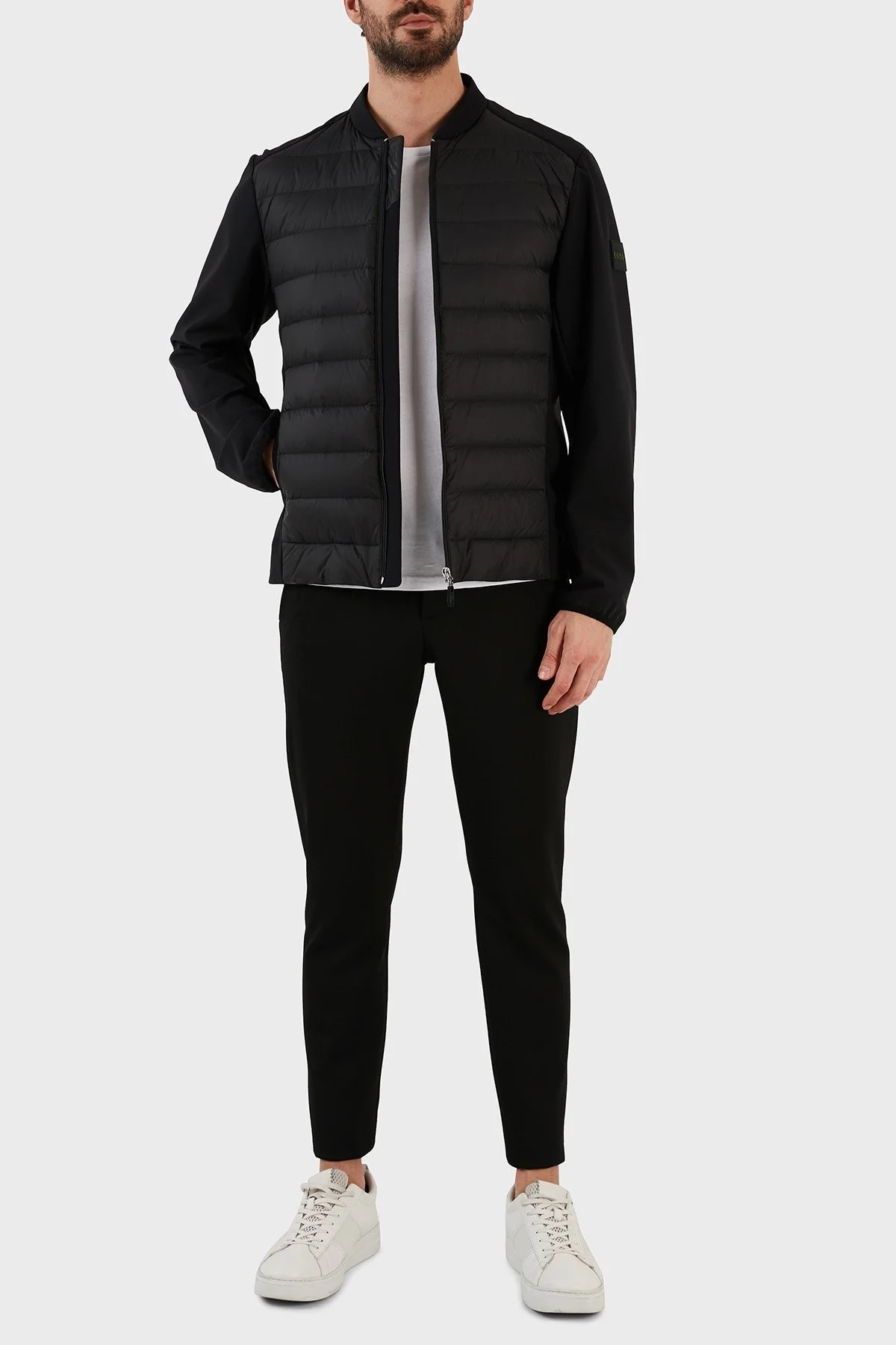 Boss Regular Fit Kuş Tüyü Dolgulu Kolej Yaka Erkek Mont 50491904 001 SİYAH - 2