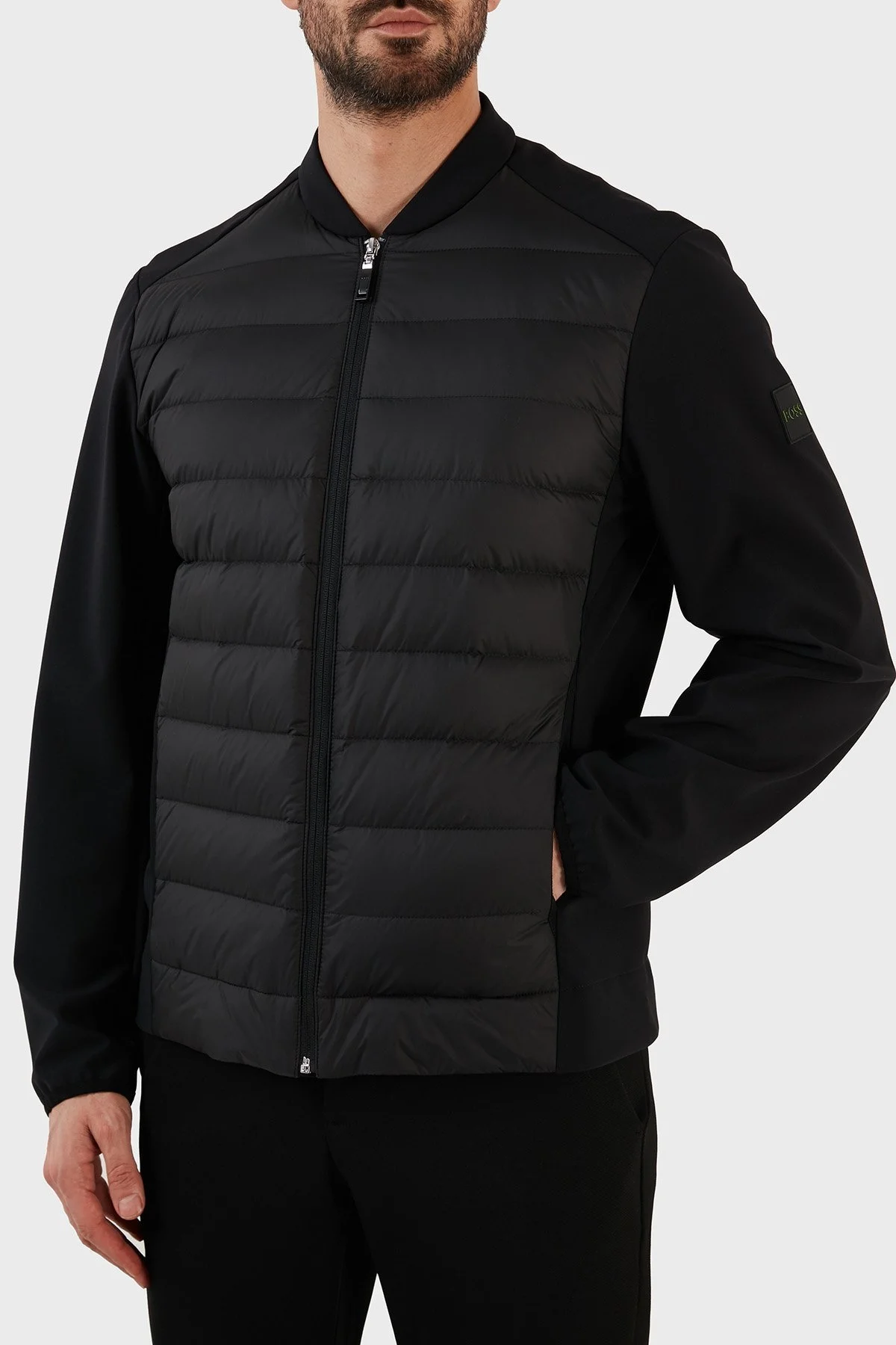 Boss Regular Fit Kuş Tüyü Dolgulu Kolej Yaka Erkek Mont 50491904 001 SİYAH - 4