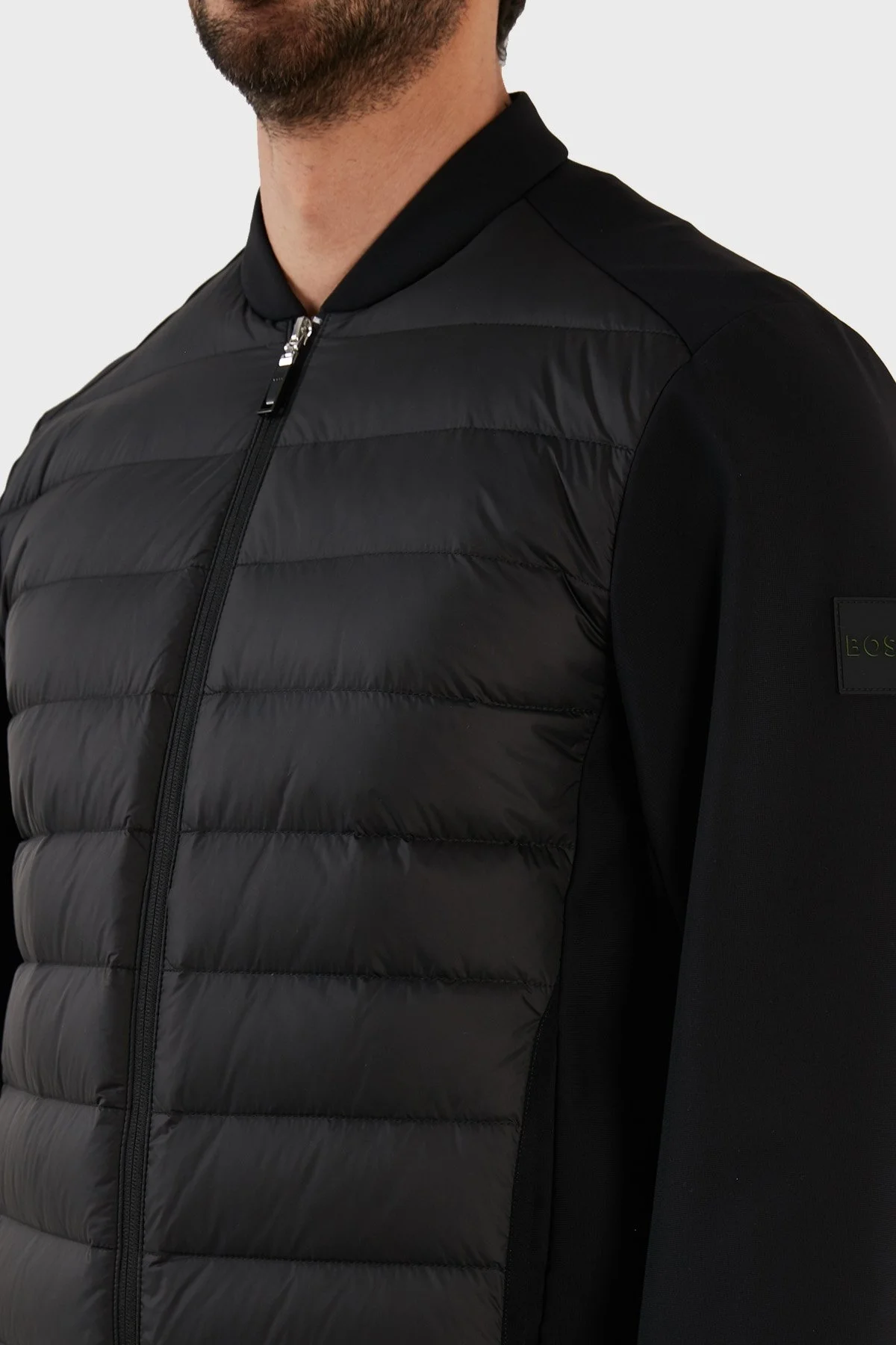 Boss Regular Fit Kuş Tüyü Dolgulu Kolej Yaka Erkek Mont 50491904 001 SİYAH - 6