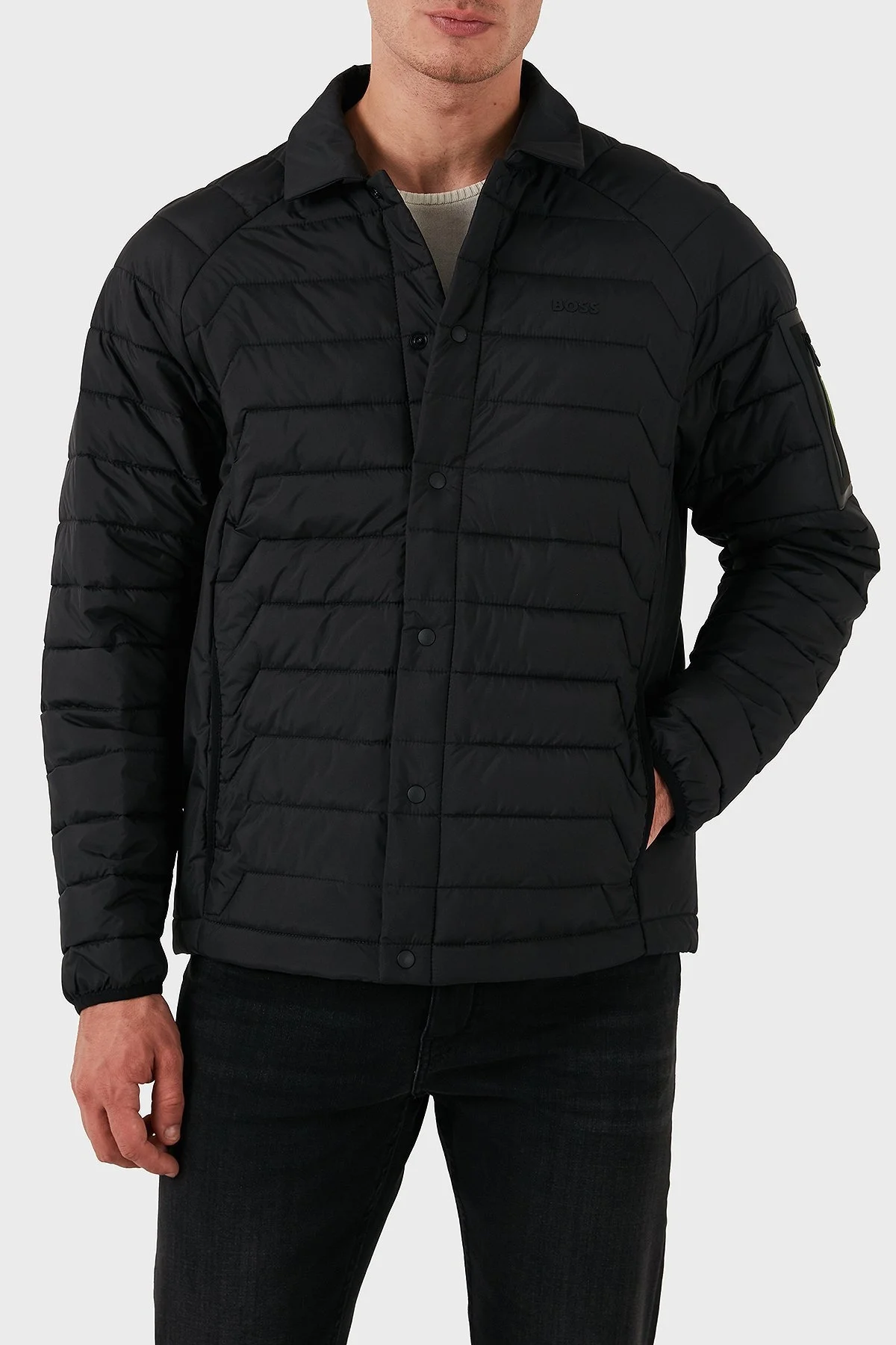 Boss Regular Fit Logolu Polo Yaka Erkek Mont 50527350 001 SİYAH - 1