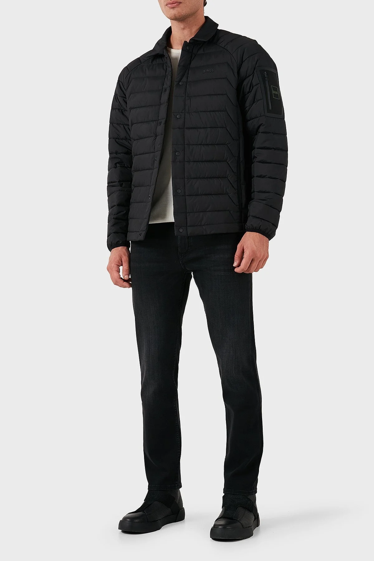 Boss Regular Fit Logolu Polo Yaka Erkek Mont 50527350 001 SİYAH - 3