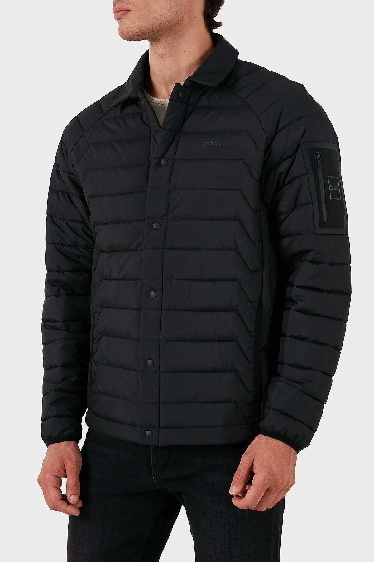 Boss Regular Fit Logolu Polo Yaka Erkek Mont 50527350 001 SİYAH - 4