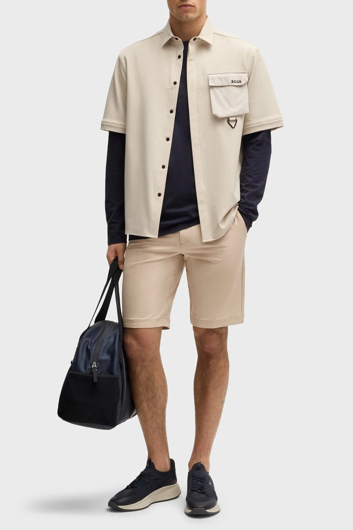 Boss Regular Fit Normal Bel Cepli Erkek Short 50511436 284 BEJ - 2