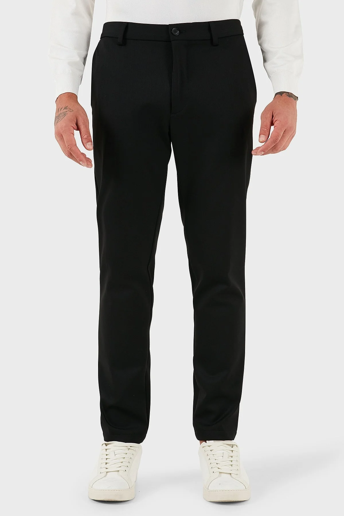 Boss Regular Fit Normal Bel Düz Paça Streç Saten Erkek Pantolon 50546890 001 SİYAH - 1