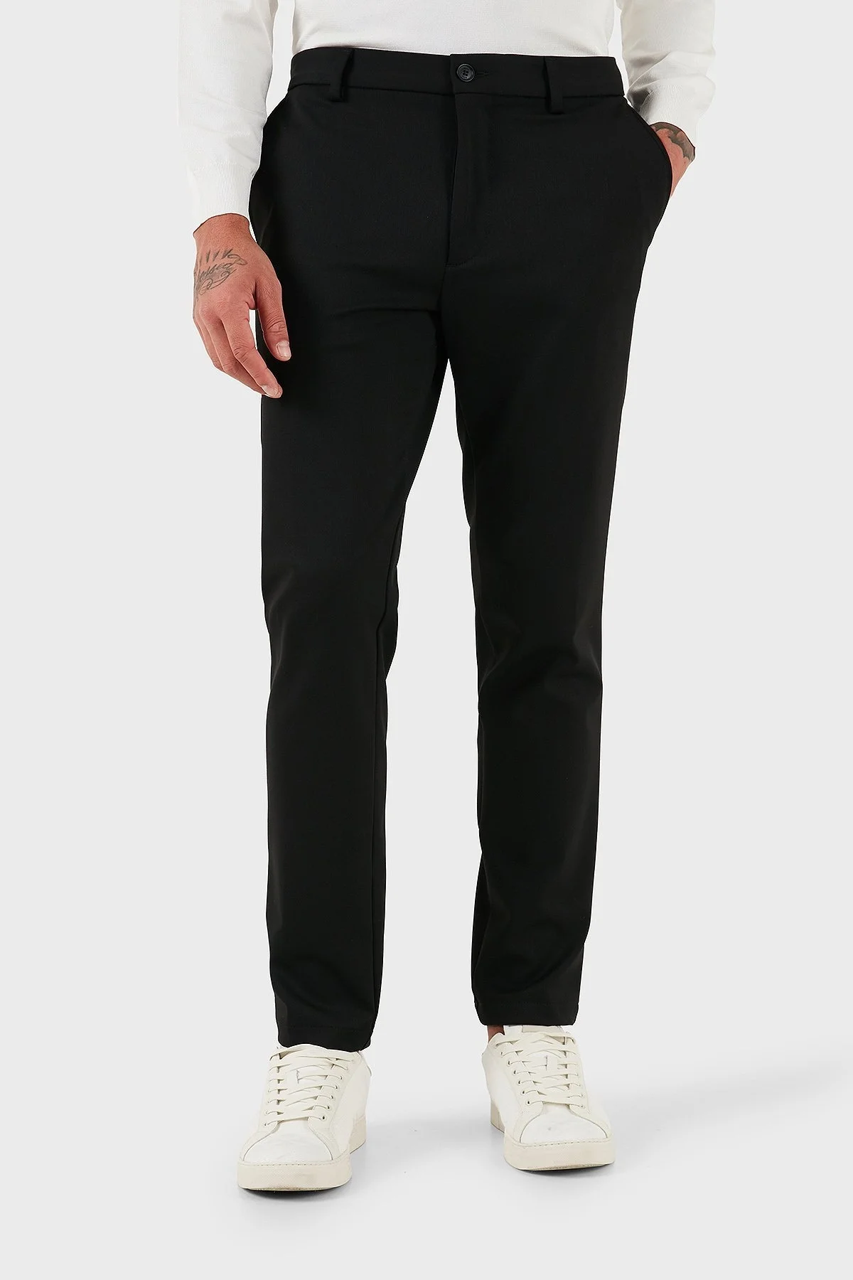 Boss Regular Fit Normal Bel Düz Paça Streç Saten Erkek Pantolon 50546890 001 SİYAH - 5