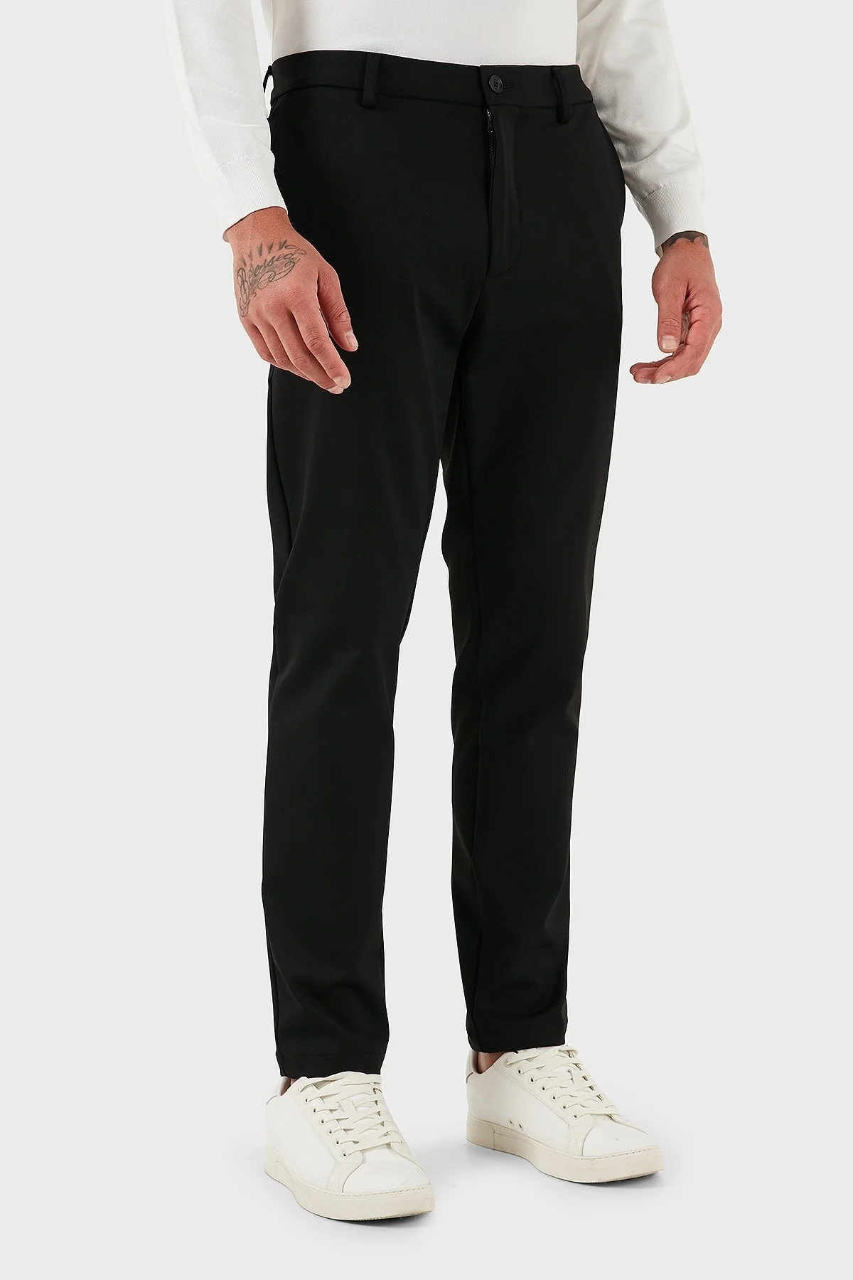 Boss Regular Fit Normal Bel Düz Paça Streç Saten Erkek Pantolon 50546890 001 SİYAH - 6