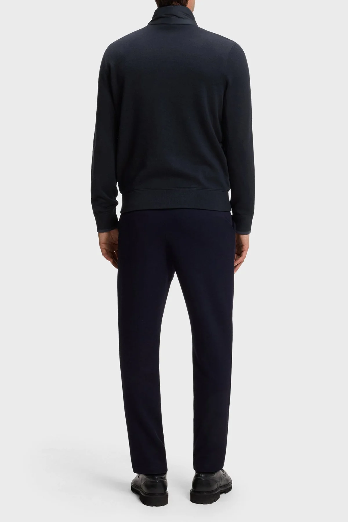 Boss Regular Fit Pamuk Ve Yün Karışımlı Dik Yaka Erkek Ceket 50570636 404 Lacivert - 4
