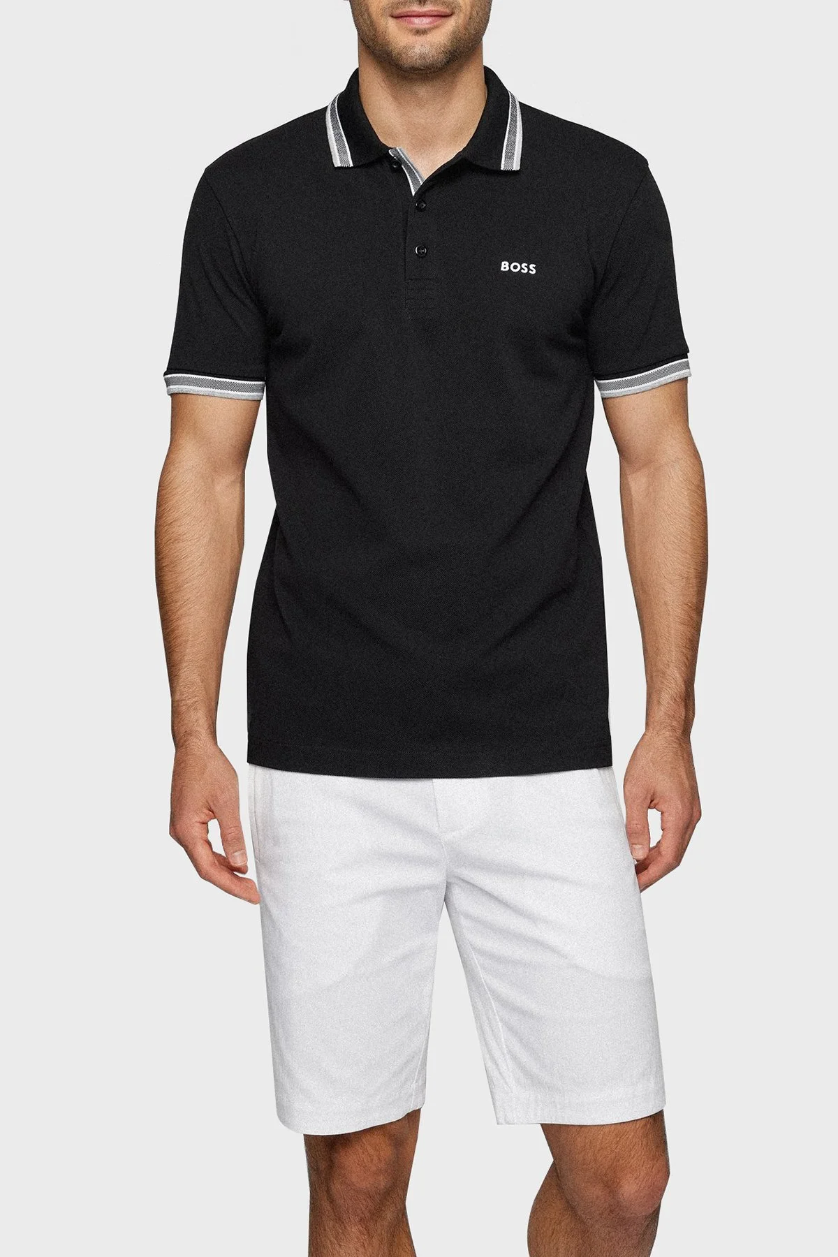 Boss Pamuklu Regular Fit Erkek Polo Yaka T Shirt 50469055 001 SİYAH - 1