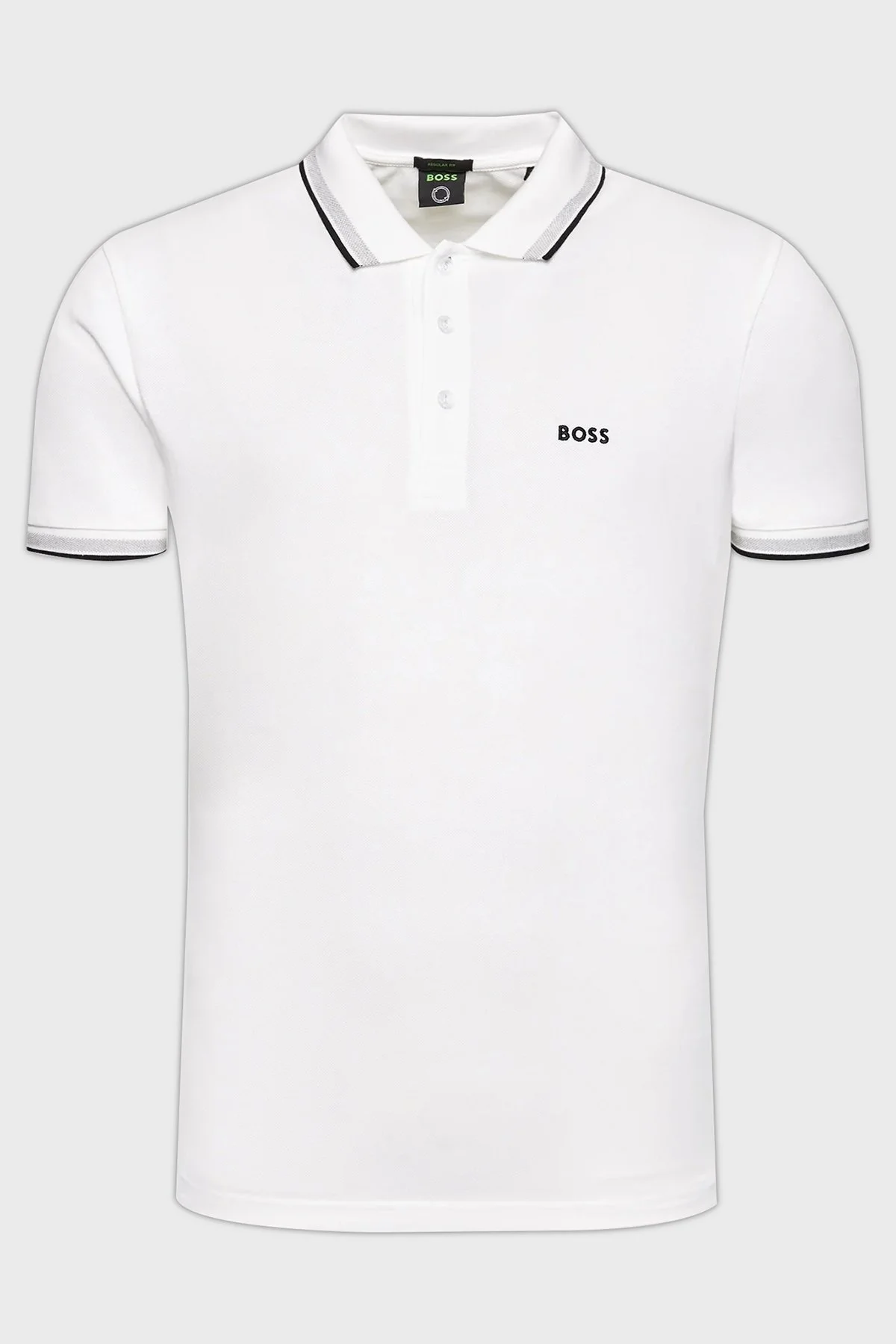 Boss Pamuklu Regular Fit Erkek Polo Yaka T Shirt 50469055 100 BEYAZ - 5