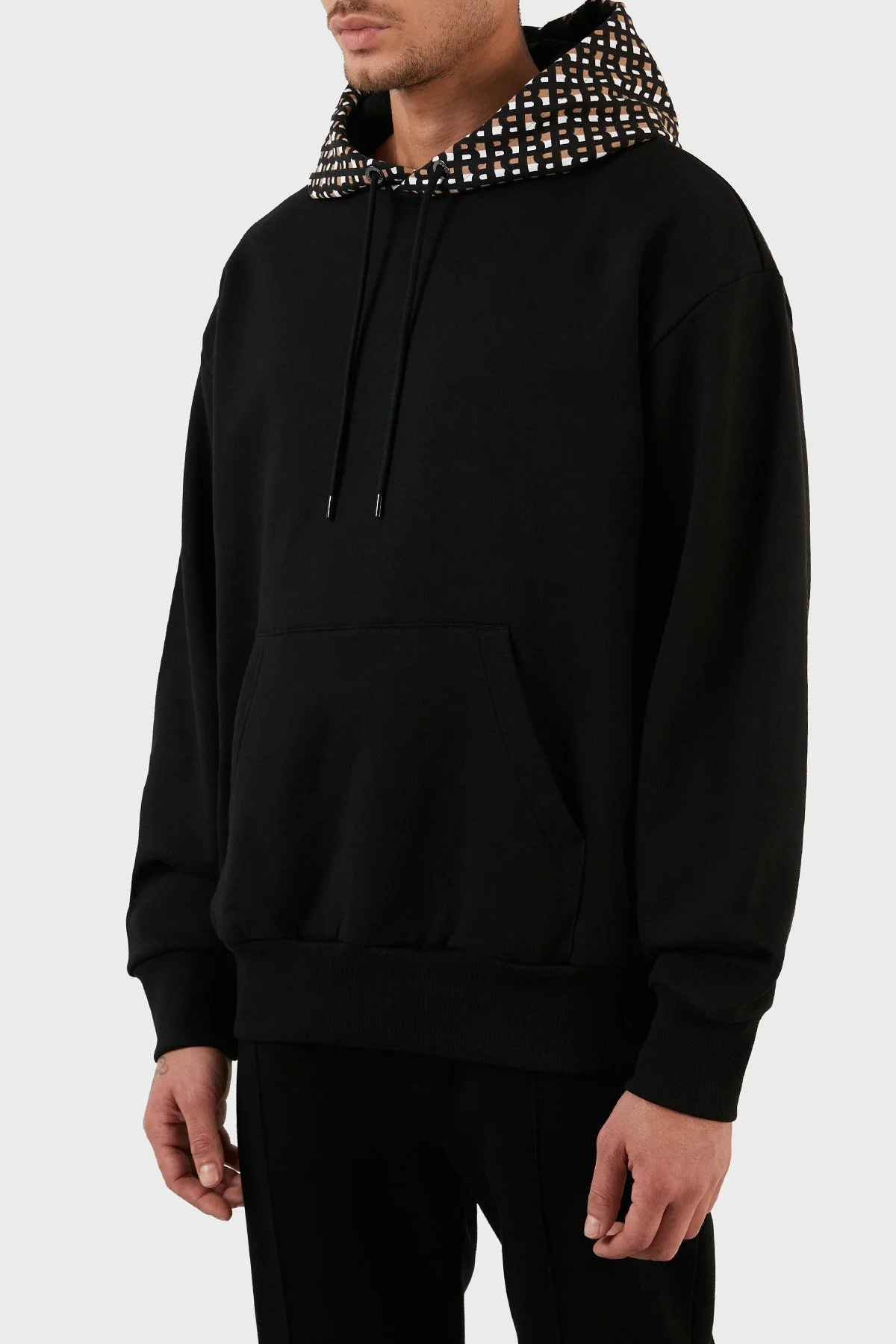 Boss Regular Fit Pamuklu Kapüşonlu Kanguru Cepli Erkek Sweat 50478965 001 SİYAH - 2