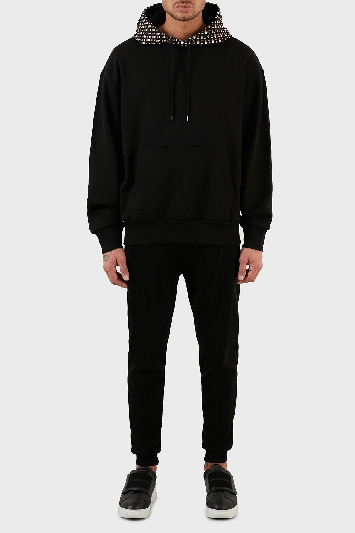 Boss Regular Fit Pamuklu Kapüşonlu Kanguru Cepli Erkek Sweat 50478965 001 SİYAH - 4