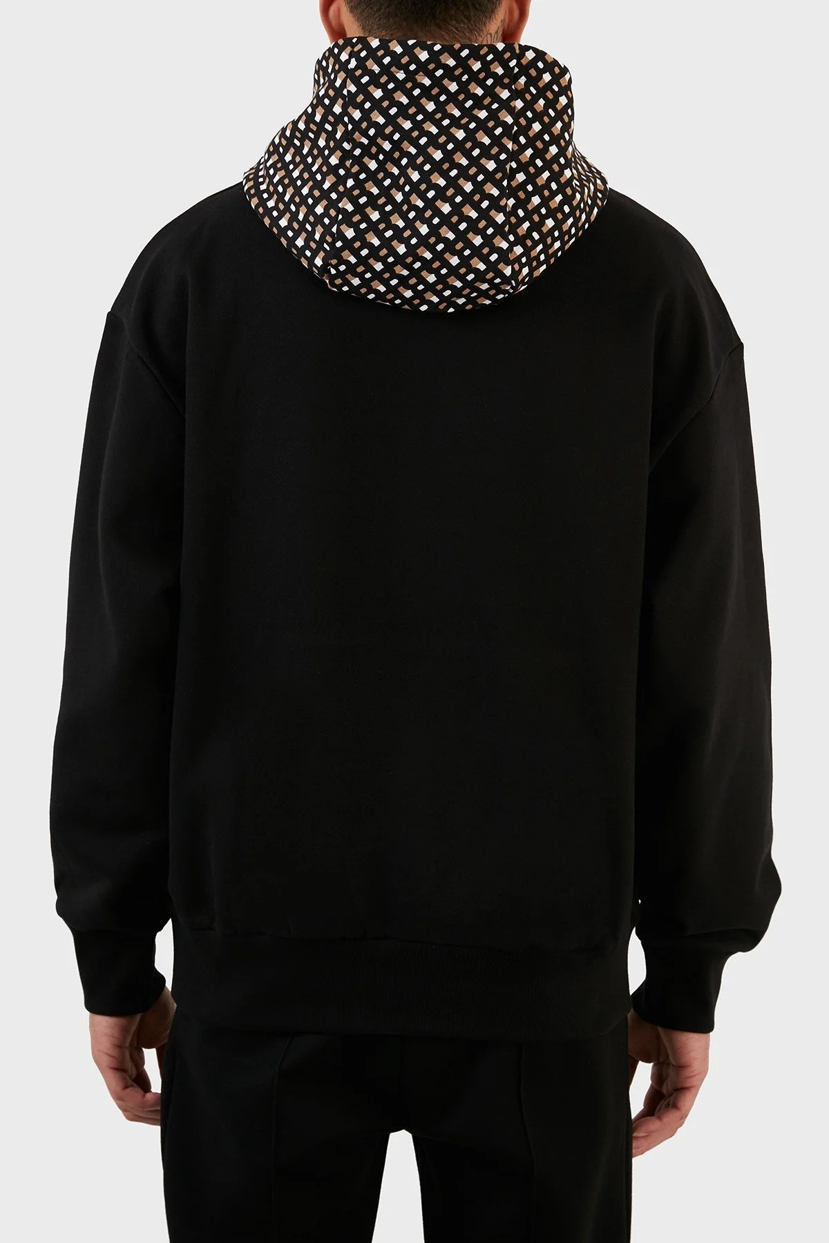 Boss Regular Fit Pamuklu Kapüşonlu Kanguru Cepli Erkek Sweat 50478965 001 SİYAH - 5