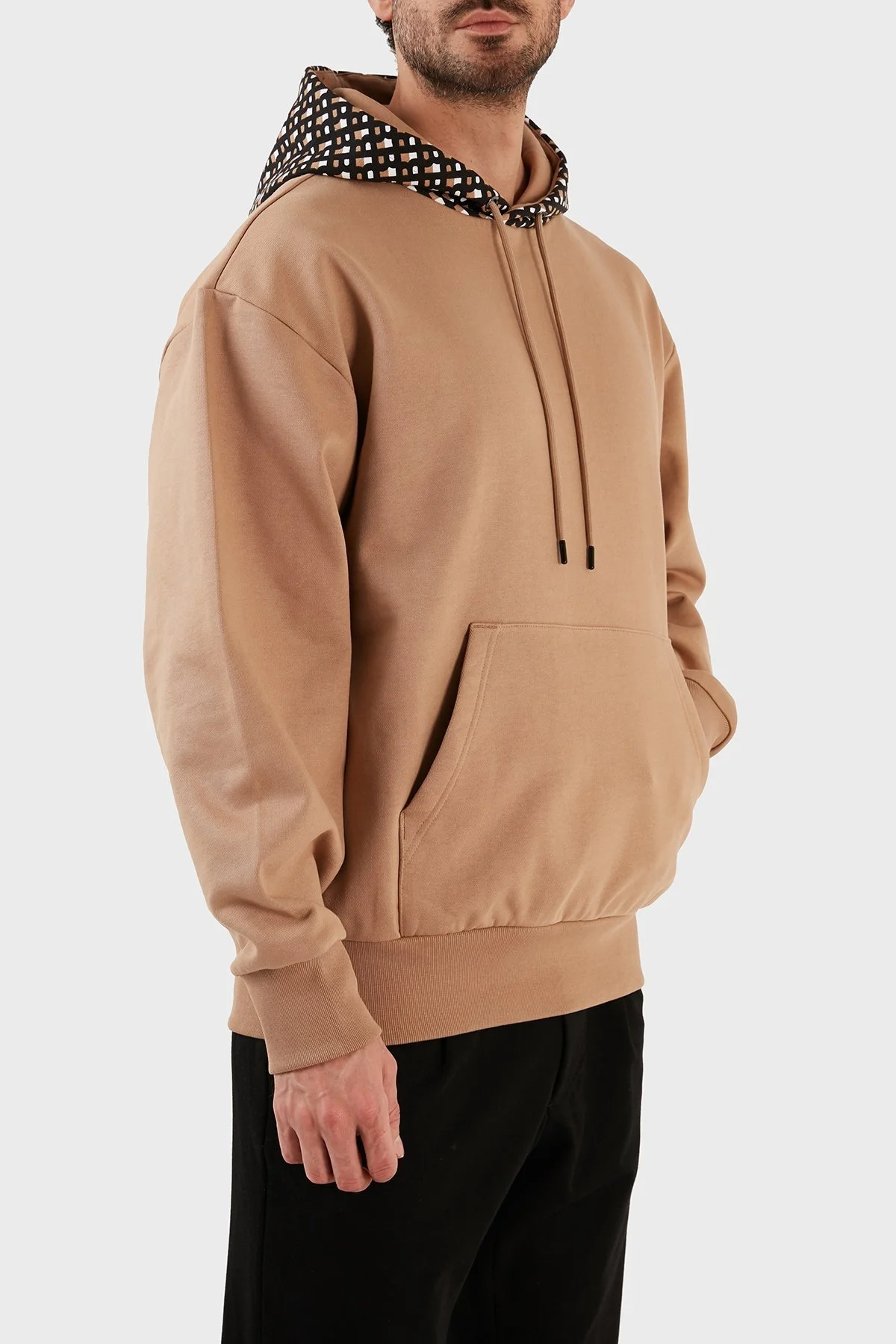 Boss Regular Fit Pamuklu Kapüşonlu Kanguru Cepli Erkek Sweat 50478965 260 CAMEL - 2