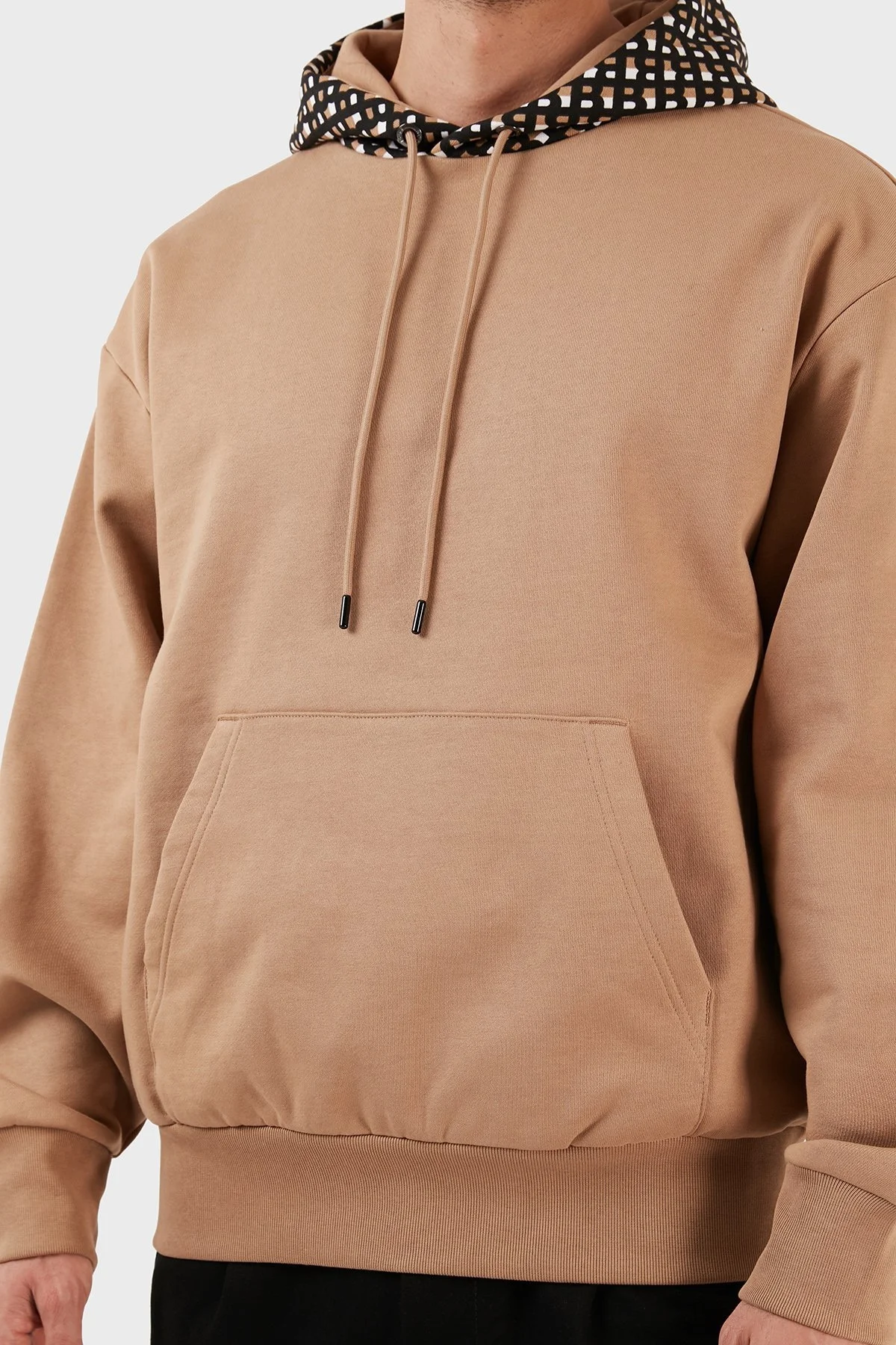 Boss Regular Fit Pamuklu Kapüşonlu Kanguru Cepli Erkek Sweat 50478965 260 CAMEL - 3