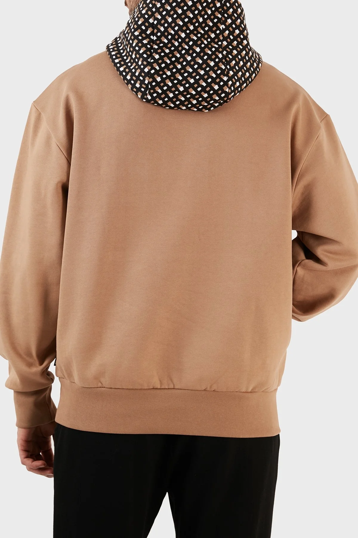 Boss Regular Fit Pamuklu Kapüşonlu Kanguru Cepli Erkek Sweat 50478965 260 CAMEL - 5