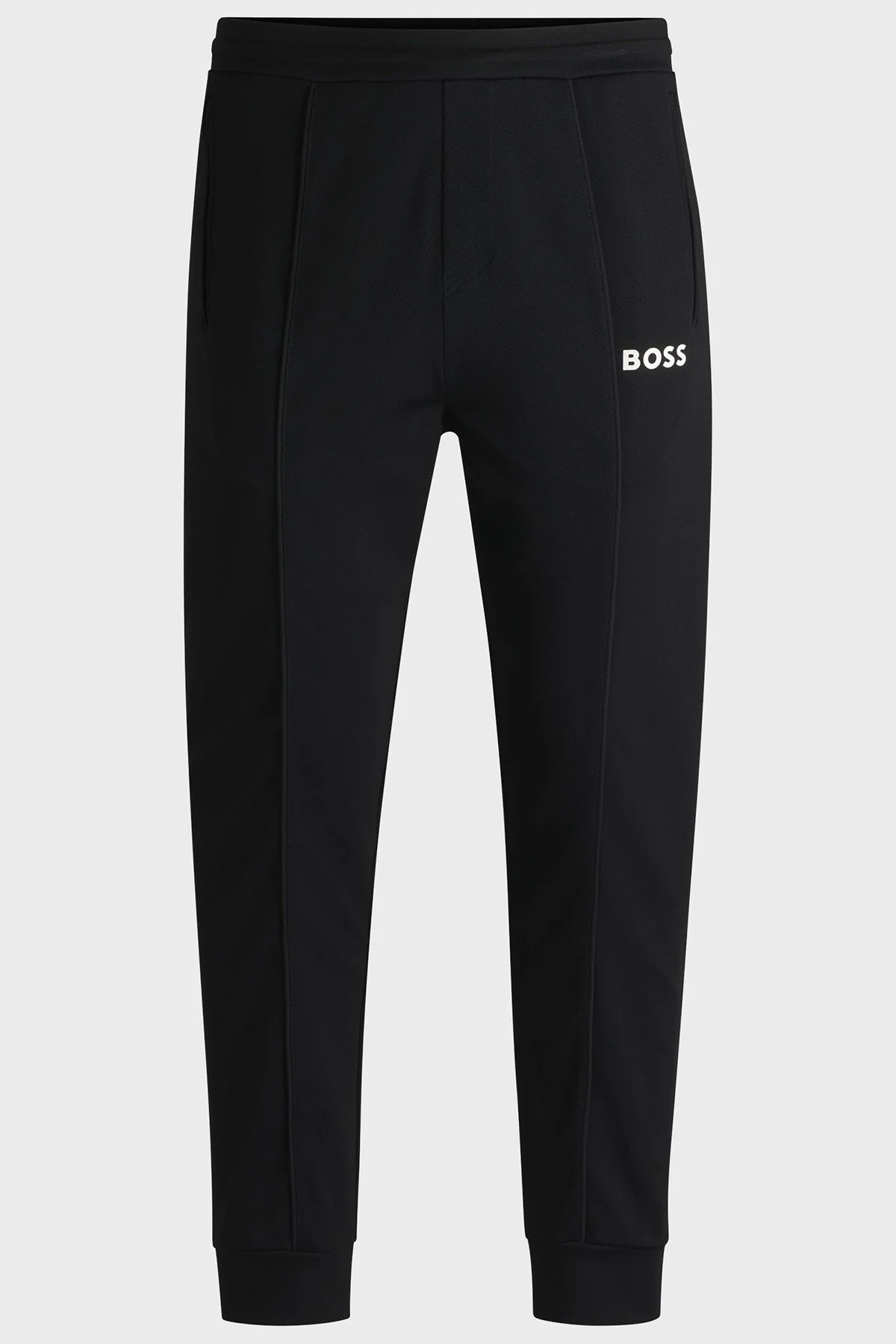 Boss Regular Fit Ribanalı Paça Logolu Jogger Erkek Pantolon 50530724 001 SİYAH - 5