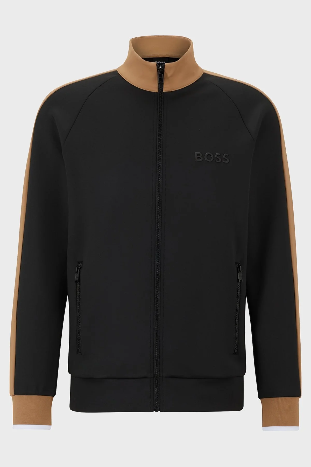 Boss Regular Fit Streç Kumaşlı Fermuarlı Dik Yaka Erkek Sweat 50486268 001 SİYAH - 5