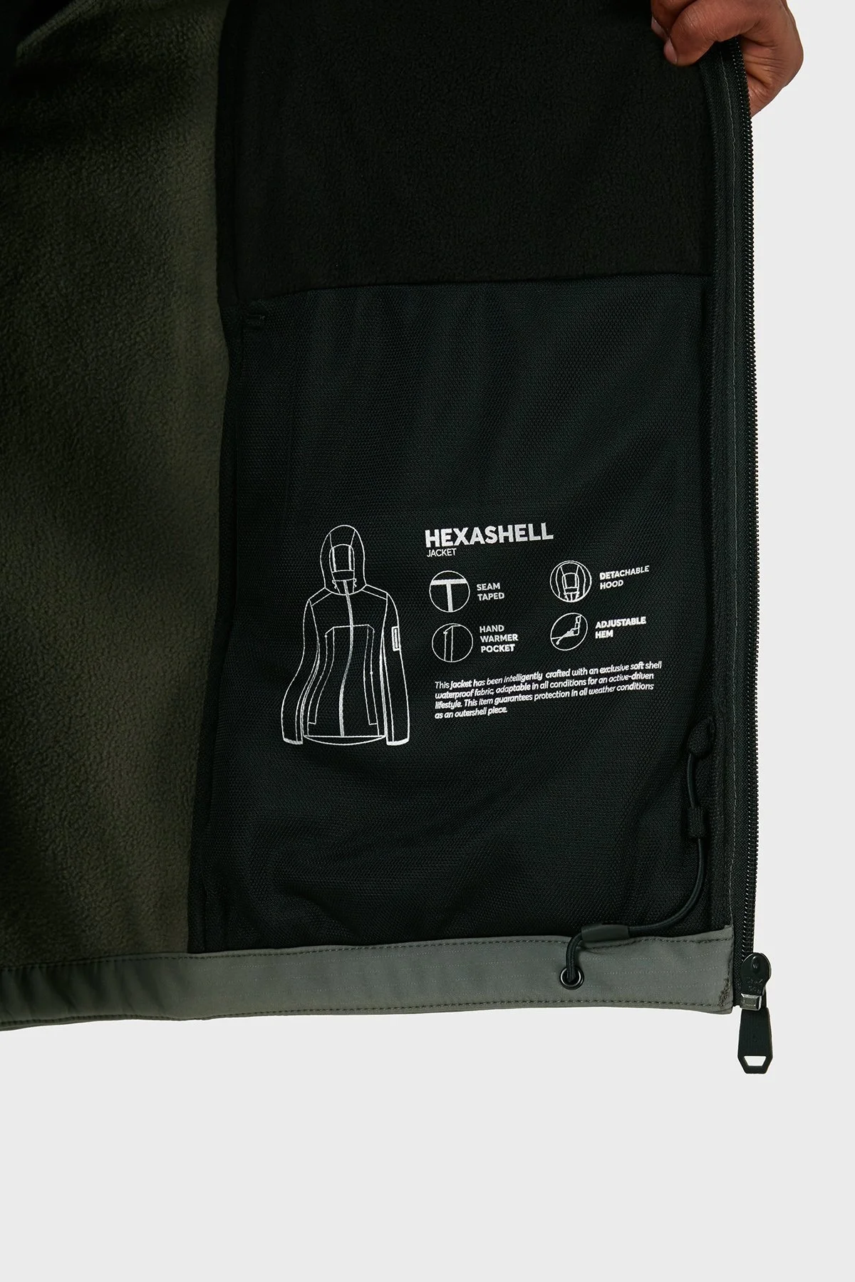 Boss Regular Fit Su Geçirmez Çıkarılabilir Kapüşonlu Soft Shel Erkek Mont 50515100 056 HAKİ - 5