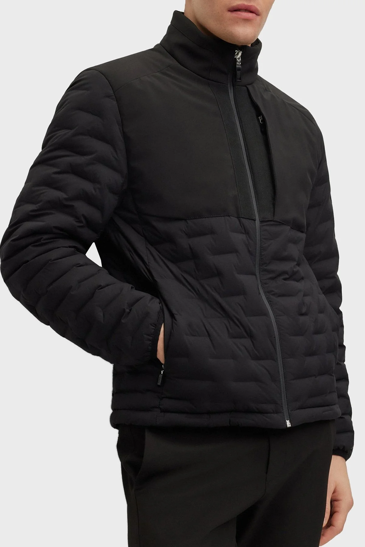 Boss Regular Fit Su Tutmaz Kuş Tüyü Dolgulu Erkek Mont 50491911 001 SİYAH - 5