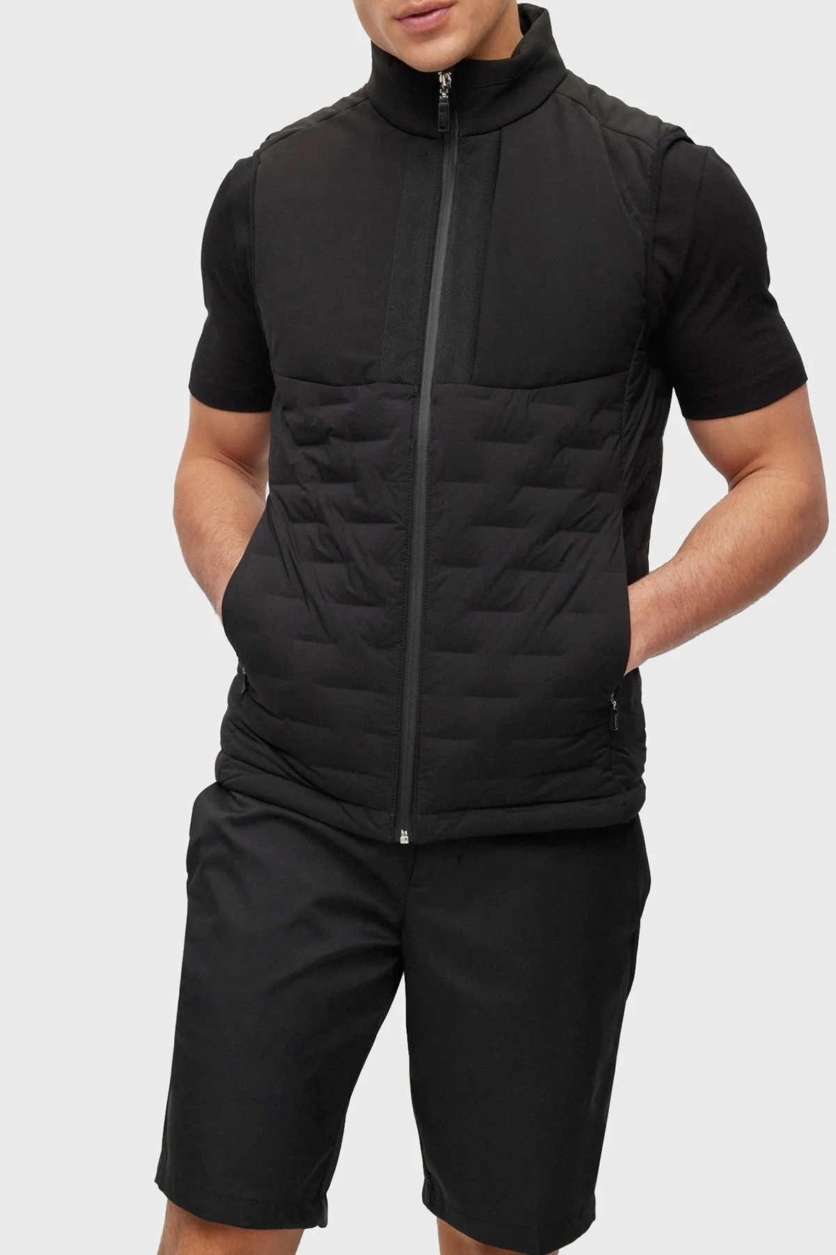 Boss Regular Fit Su Tutmaz Kuş Tüyü Dolgulu Erkek Yelek 50491912 001 SİYAH - 1