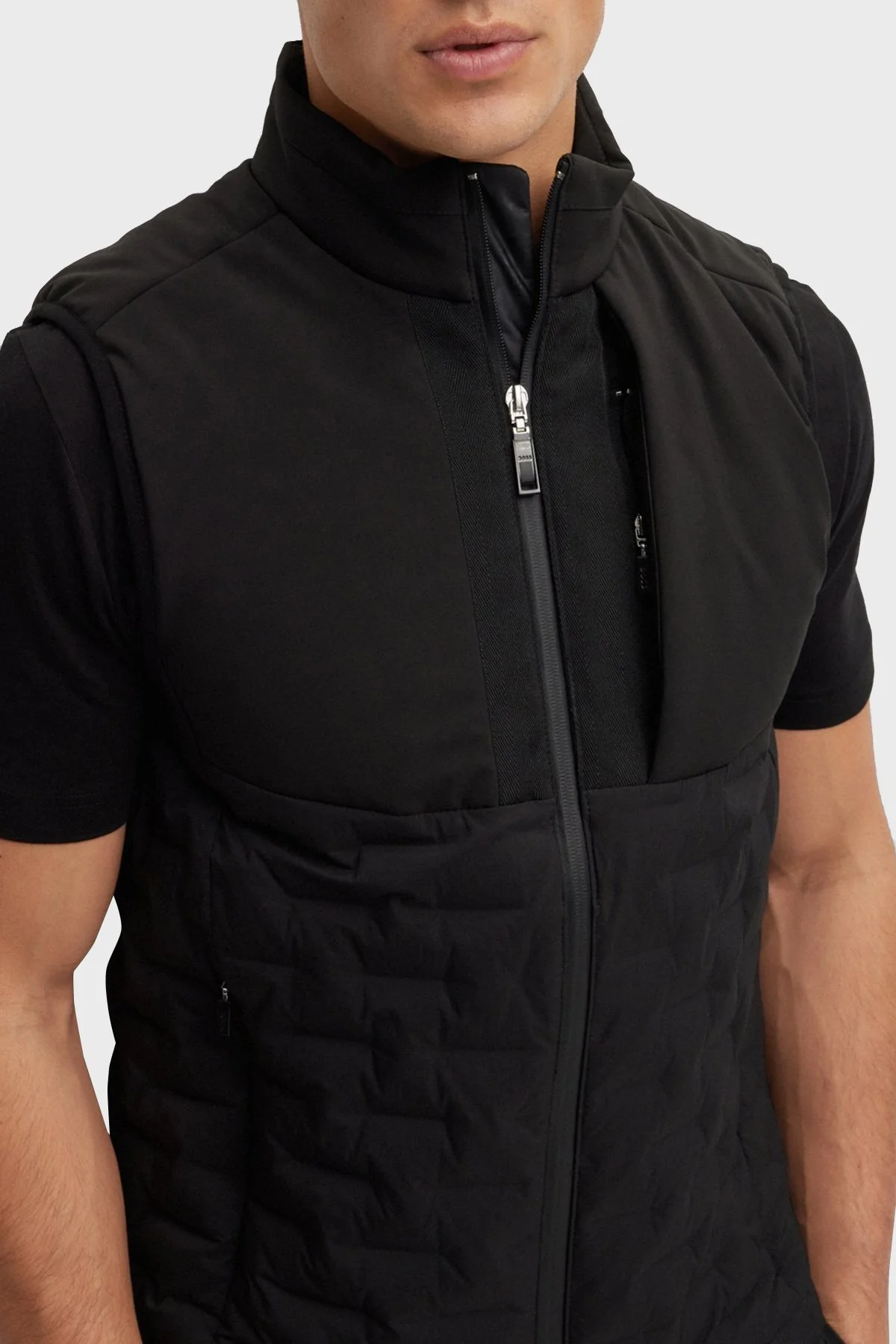 Boss Regular Fit Su Tutmaz Kuş Tüyü Dolgulu Erkek Yelek 50491912 001 SİYAH - 5