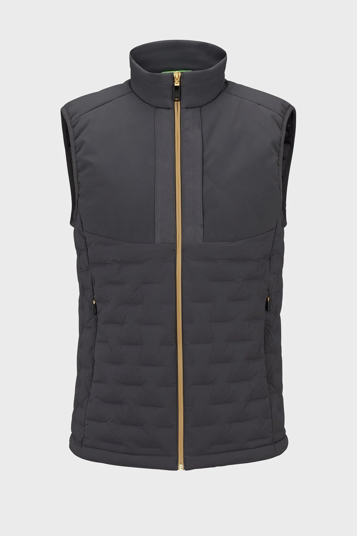 Boss Regular Fit Su Tutmaz Kuş Tüyü Dolgulu Erkek Yelek 50491912 027 KOYU GRİ - 6