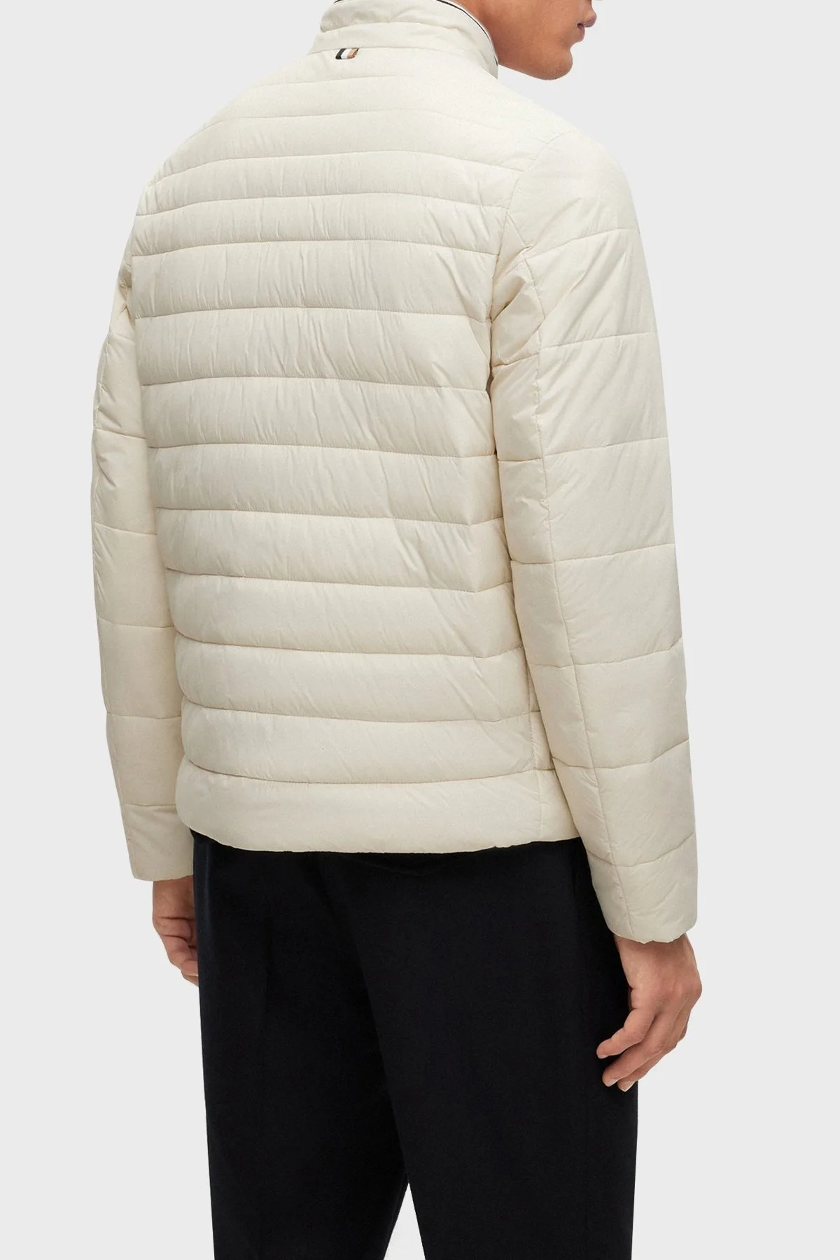 Boss Regular Fit Su Tutmaz Logo Baskılı Şişme Erkek Mont 50464308 131 BEJ - 3