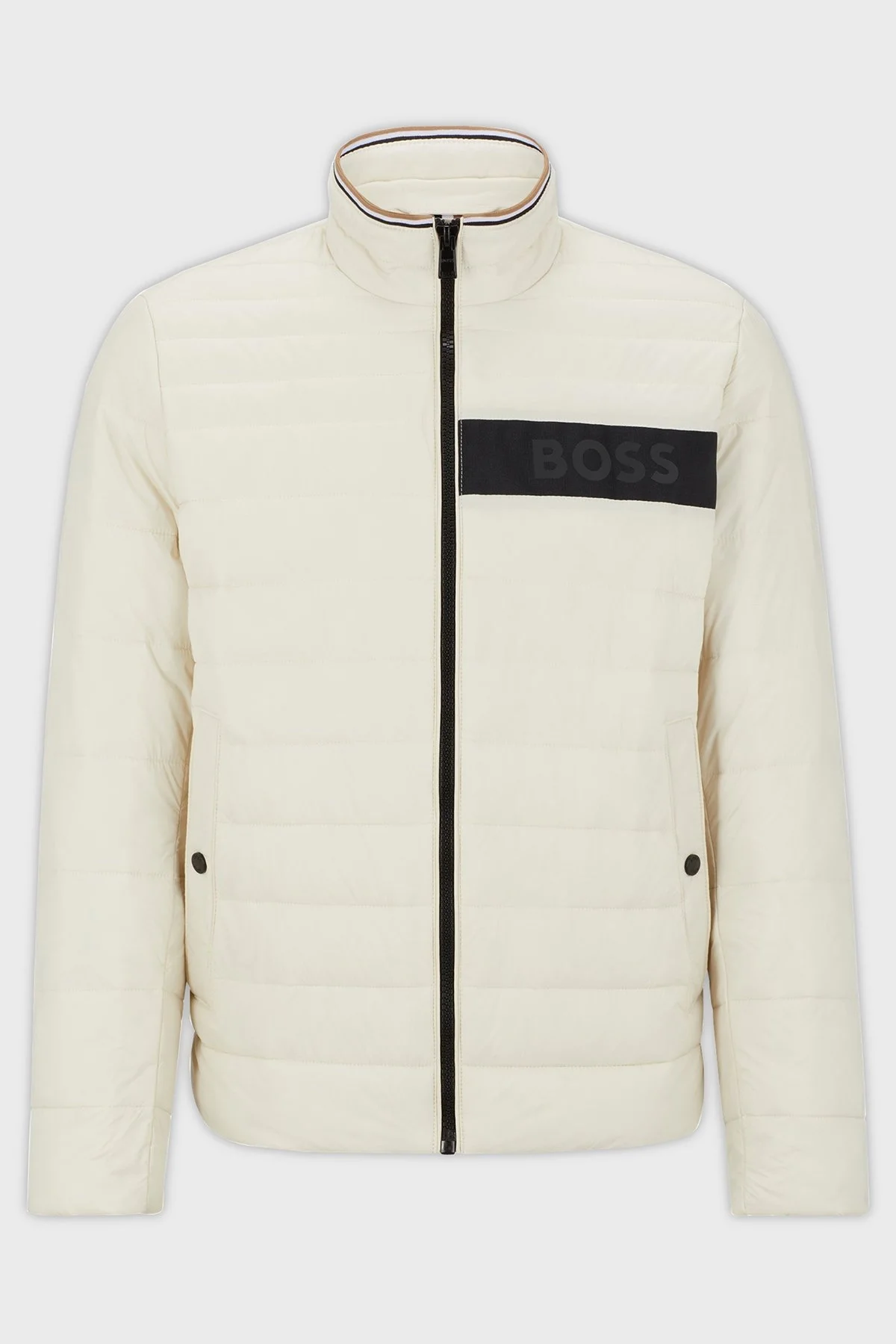 Boss Regular Fit Su Tutmaz Logo Baskılı Şişme Erkek Mont 50464308 131 BEJ - 6