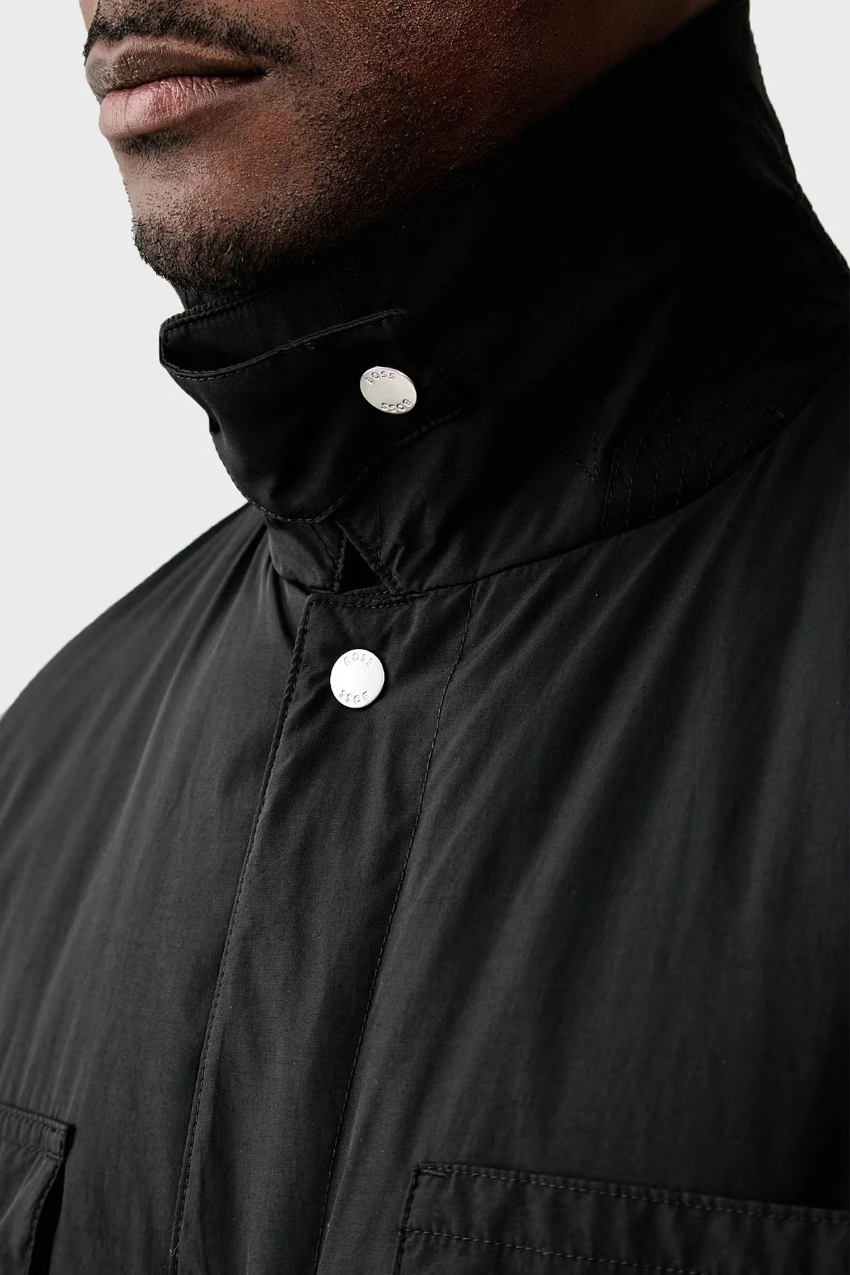 Boss Relaxed Fit Klasik Yaka Su Geçirmez Astarlı Erkek Mont 50564626 001 Siyah - 5