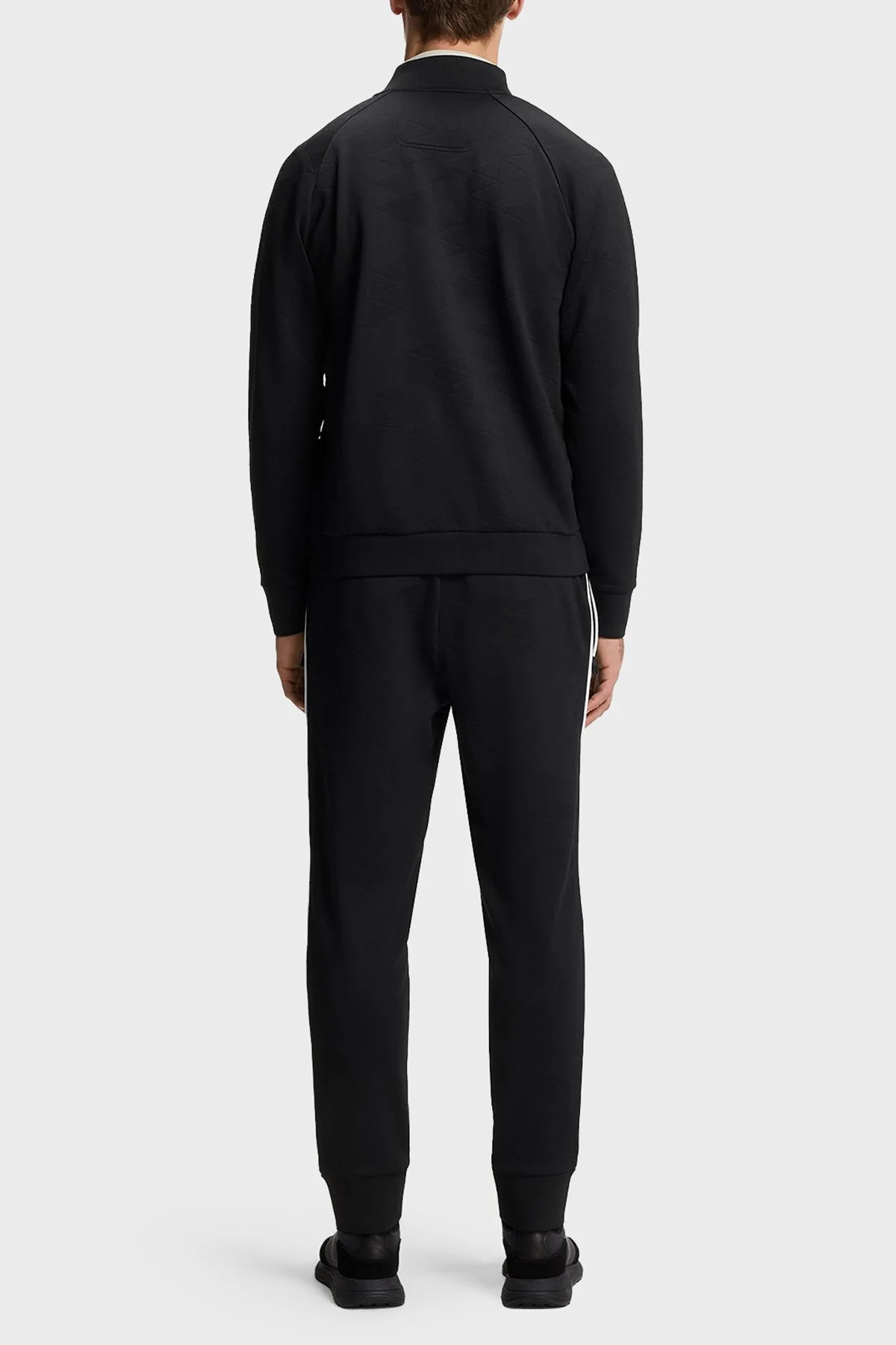 Boss Relaxed Fit Logolu Kolej Yaka Fermuarlı Erkek Sweat 50566825 001 Siyah - 3