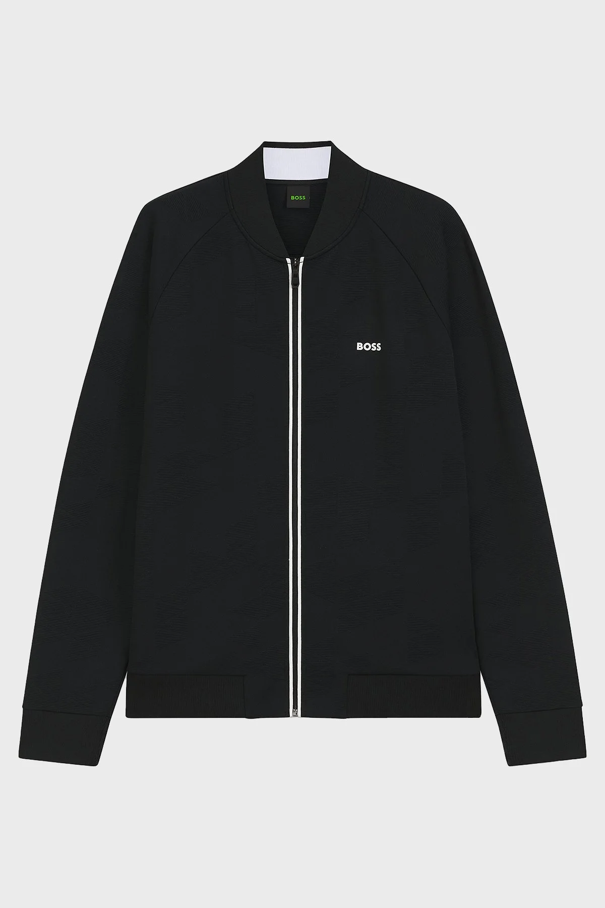 Boss Relaxed Fit Logolu Kolej Yaka Fermuarlı Erkek Sweat 50566825 001 Siyah - 5